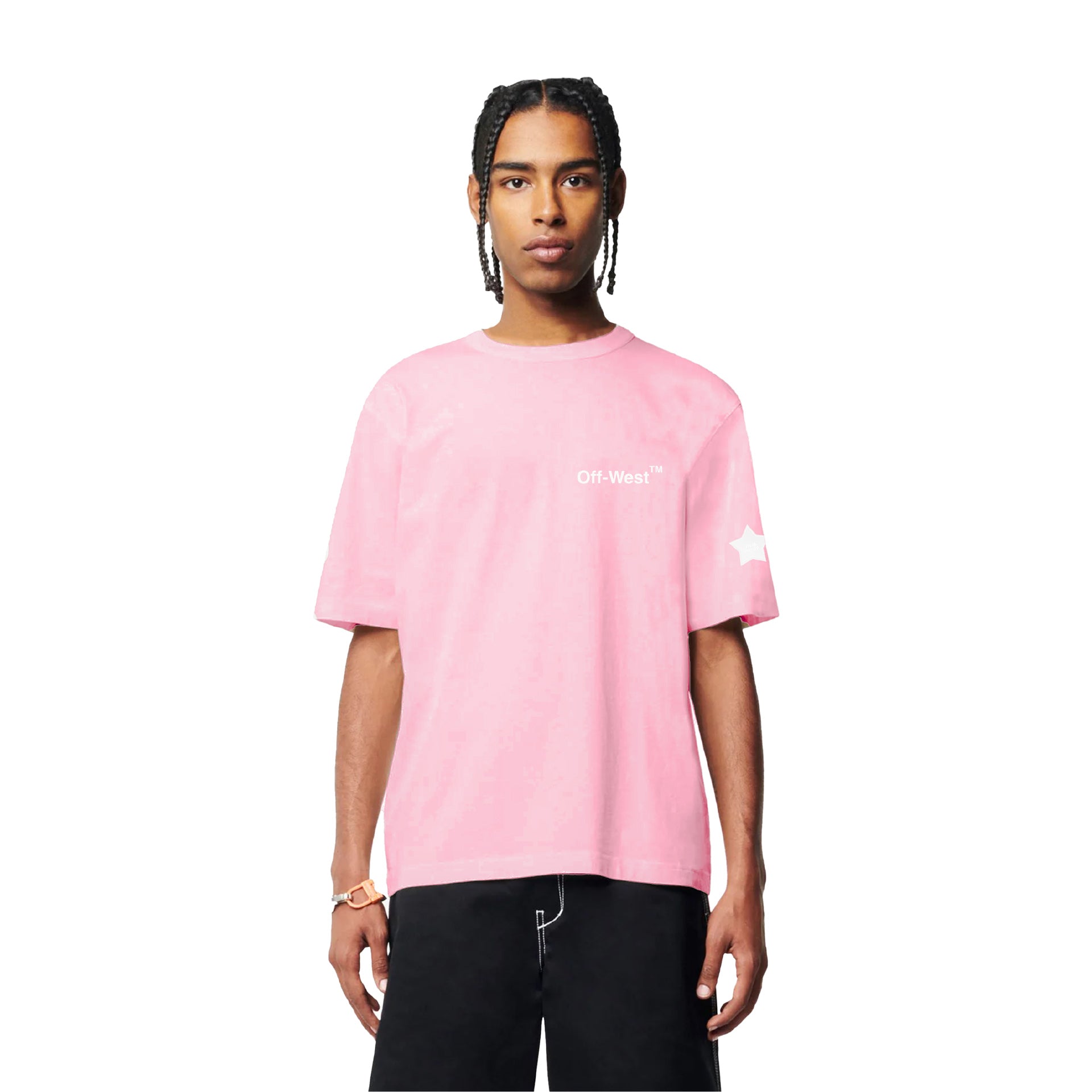 Pink T-shirt With a Back Print From I'm West