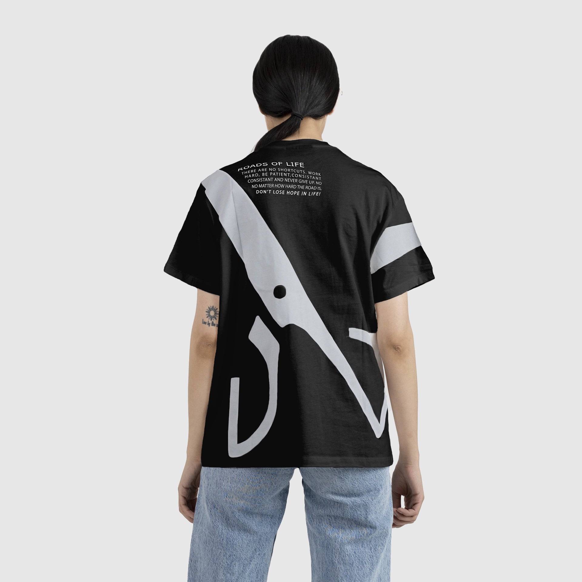 Black T-shirt With Scissors Print From Weaver Design