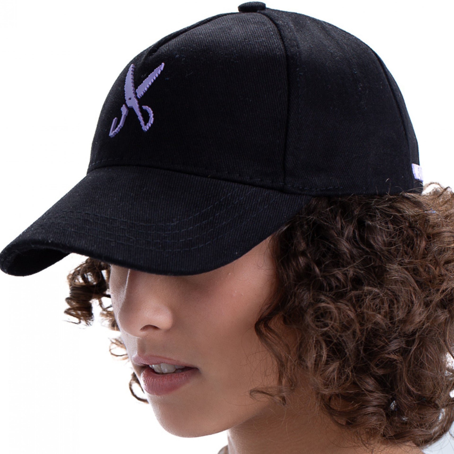 Black & Purple Cap By Weaver Design