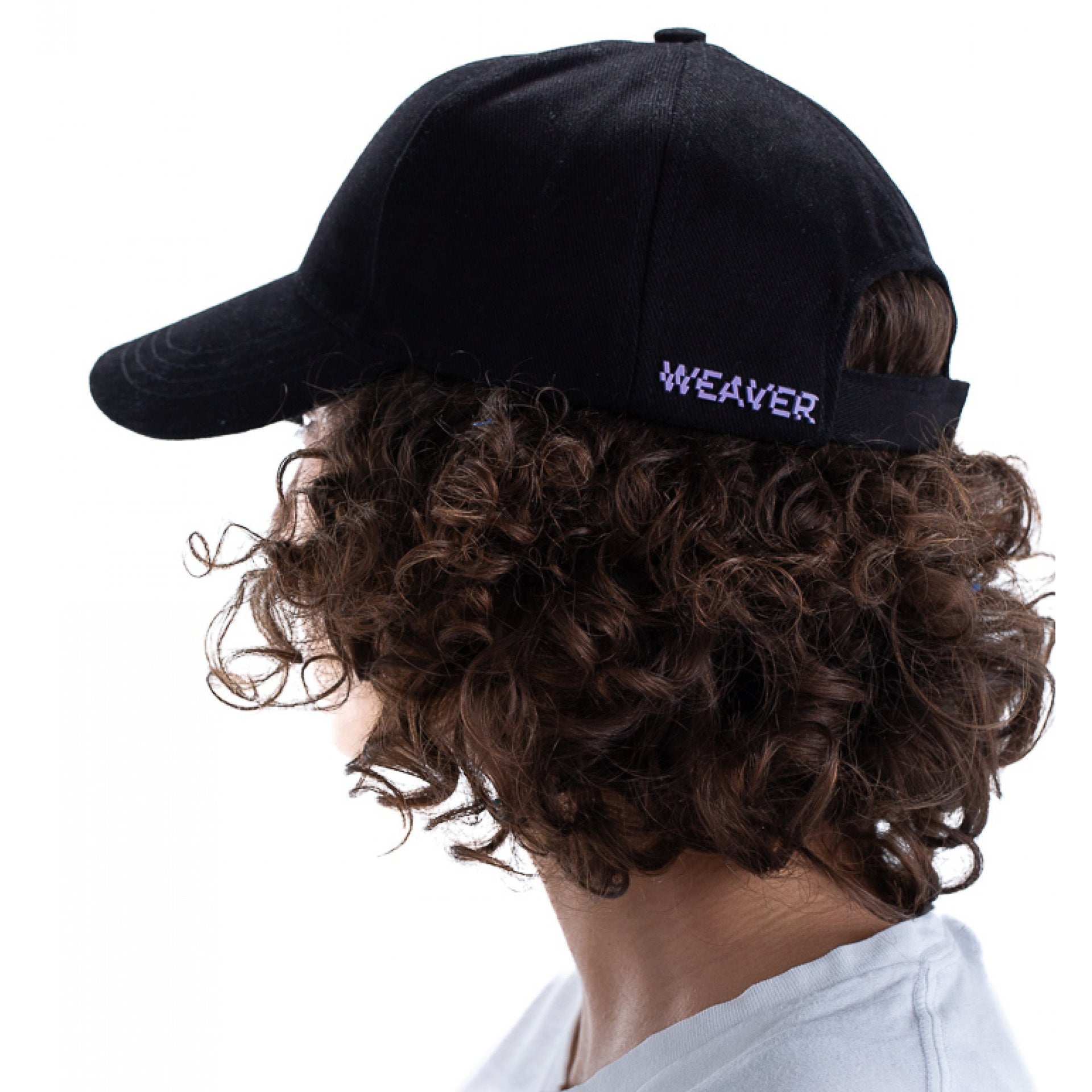 Black & Purple Cap By Weaver Design