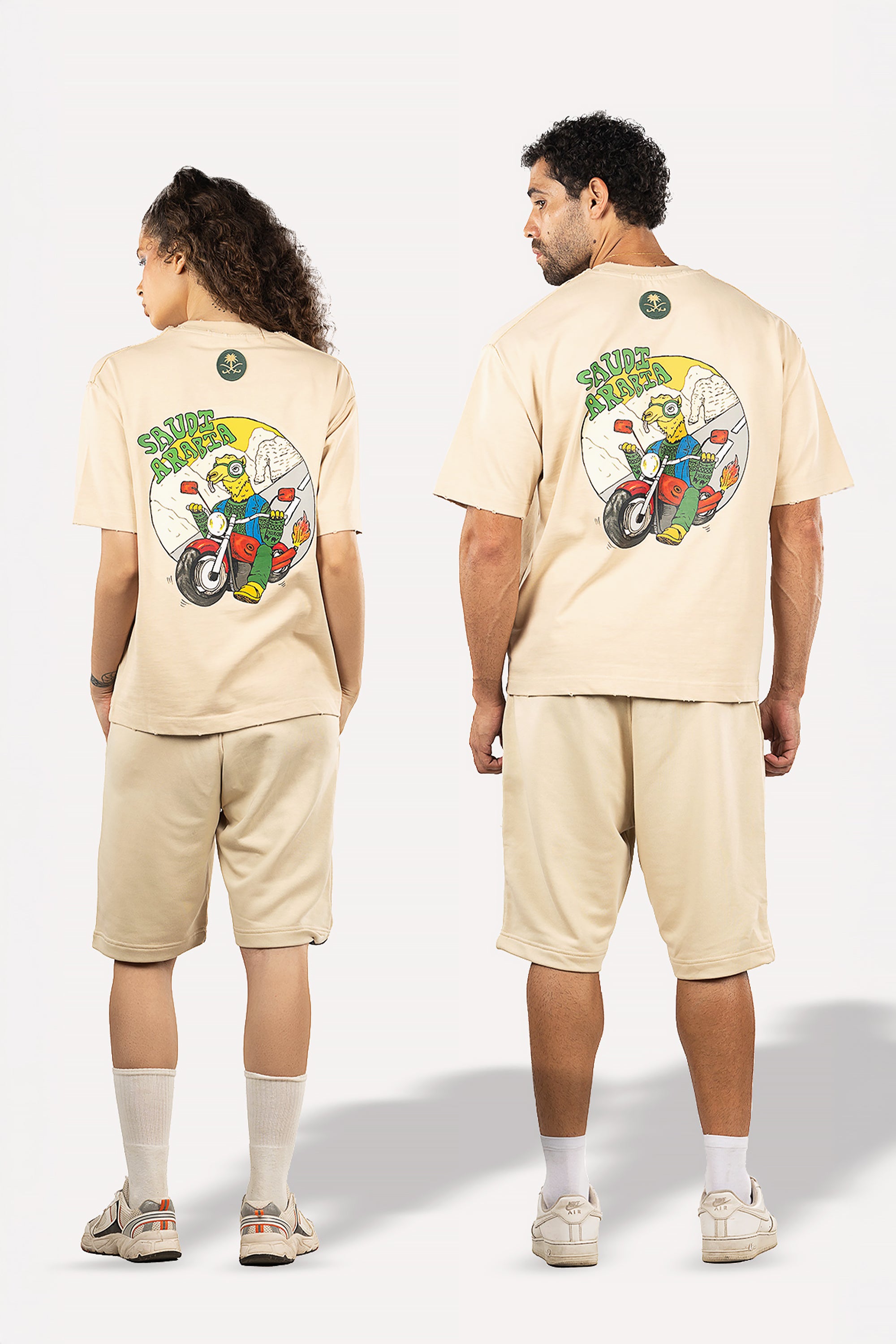 Beige Saudi Arabia Set of T-Shirt and Shorts by Maps