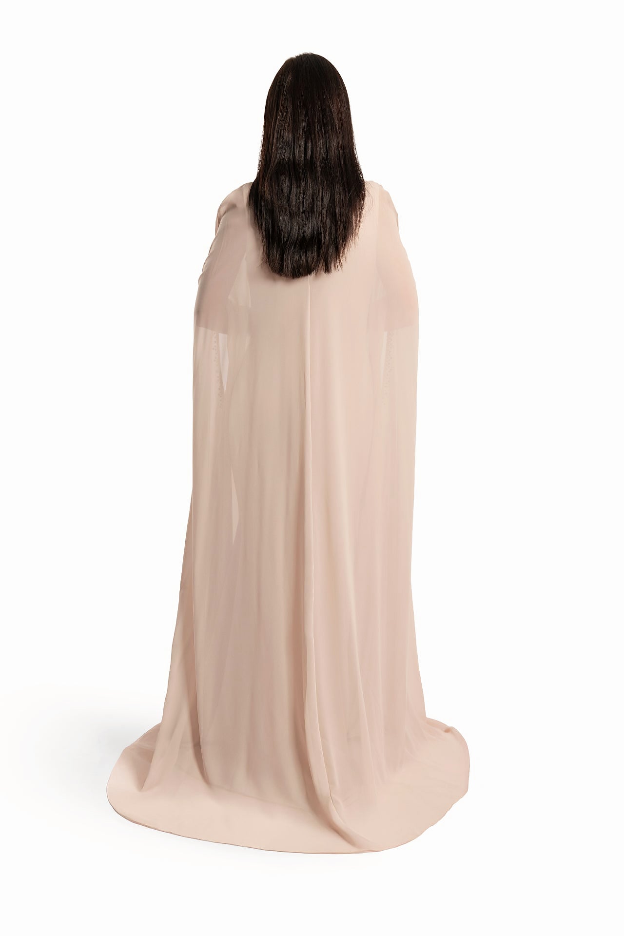 Women Beige Dress with Crystals by WECRE8