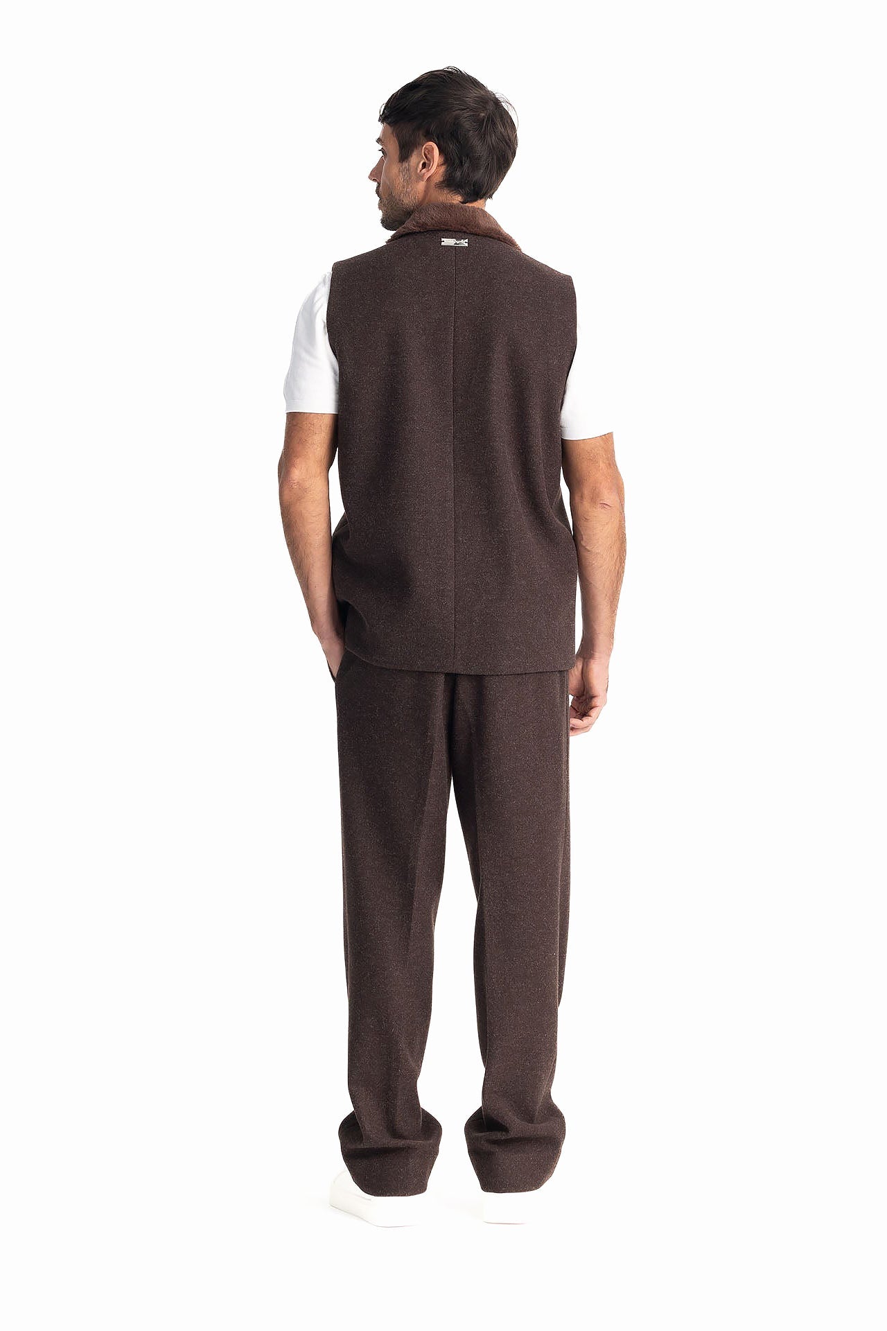 Men Brown Ted’s Vest by Hajruss