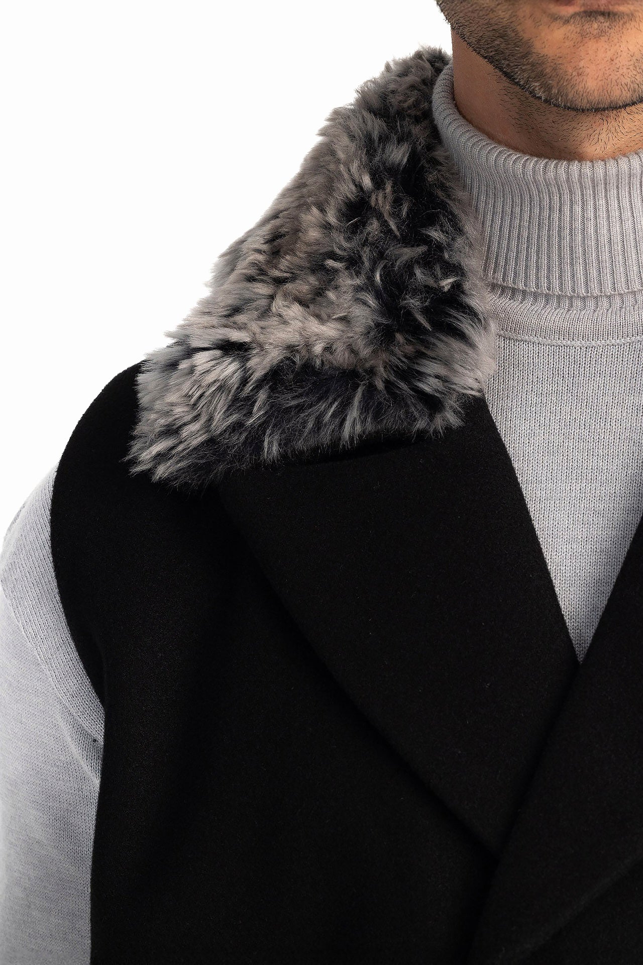 Men Black Suit-Collar Vest by Hajruss