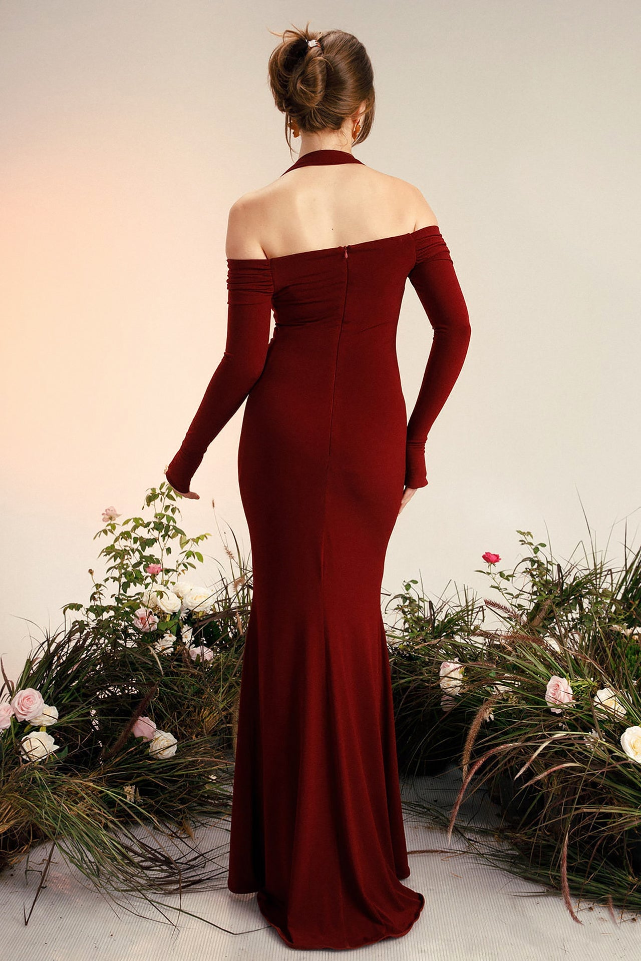 Burgundy Helnana Dress by Moonmains