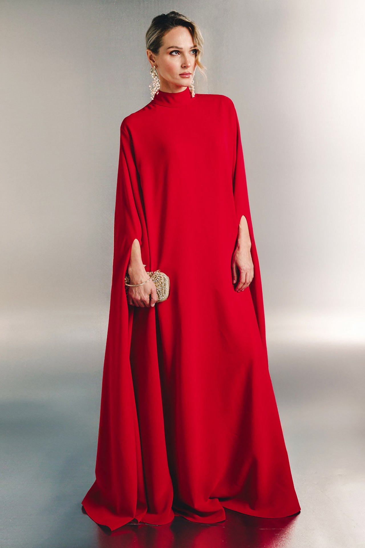 Red Solana Maxi Dress by Moonmains