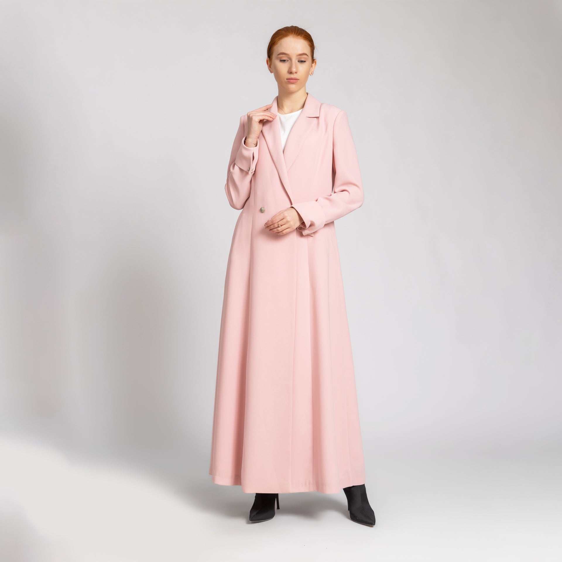 Pink Crepe Suit Abaya From Elanove