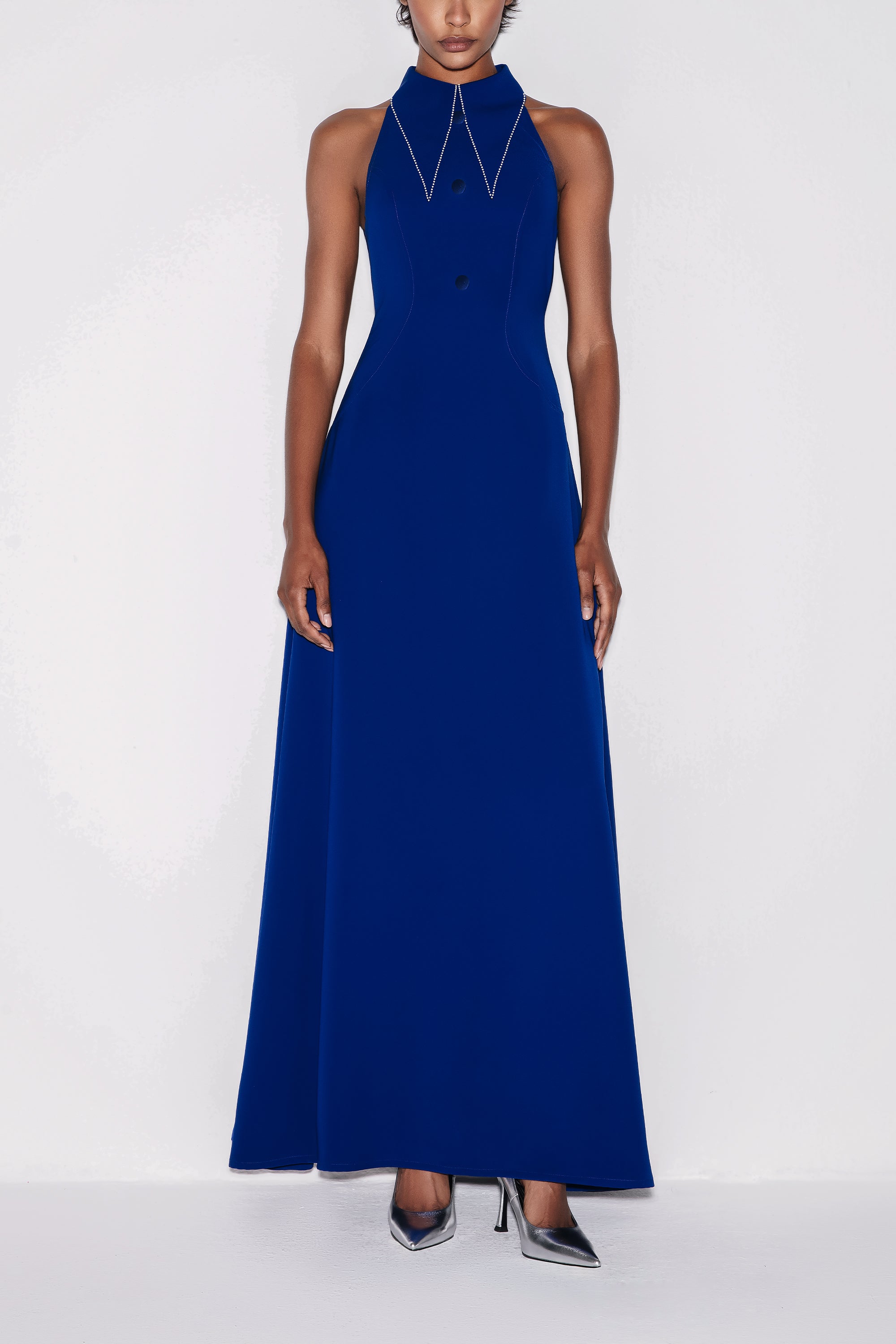 Blue Iconic Luxe Maxi Dress by Lili Blanc