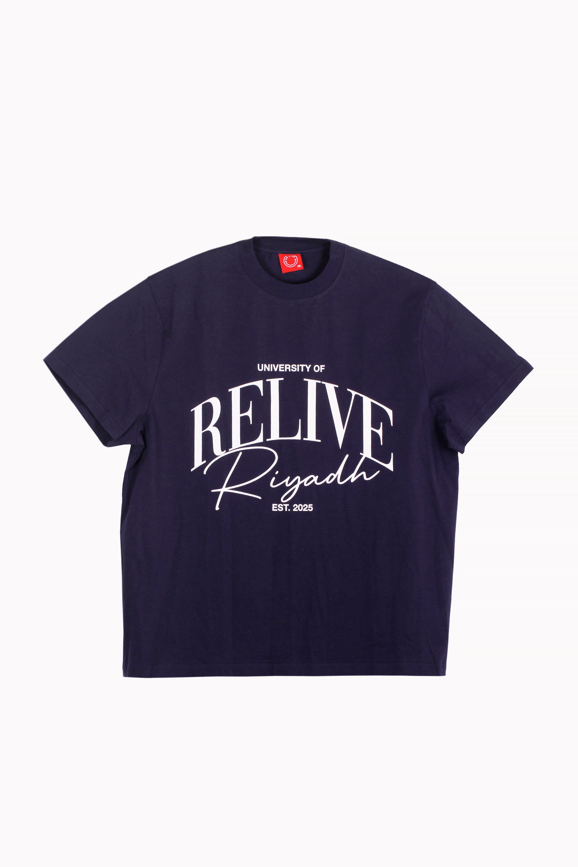 Dark Blue Sign Printed T-Shirt by Re Live