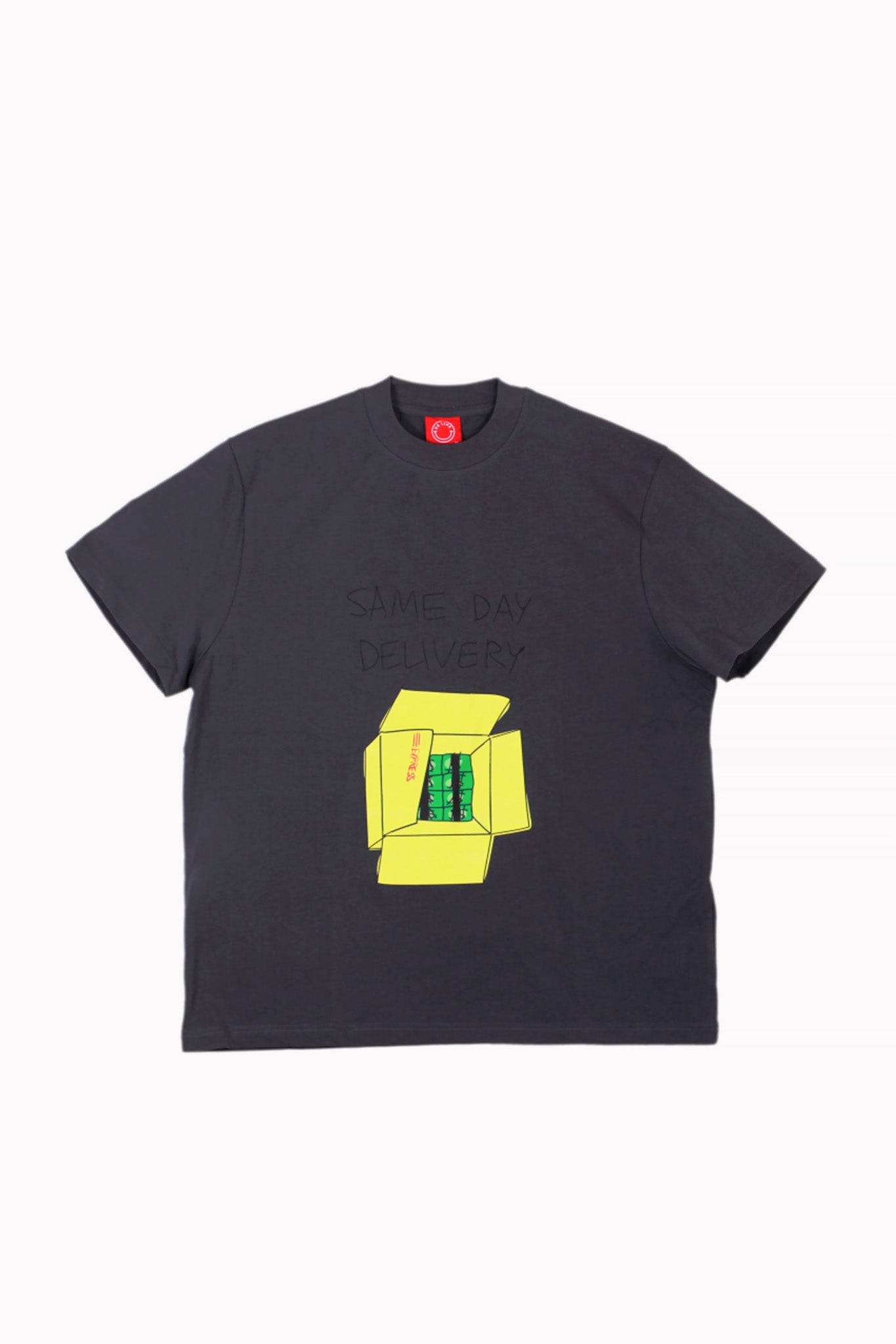 Grey Same Day Delivery Printed T-Shirt by Re Live