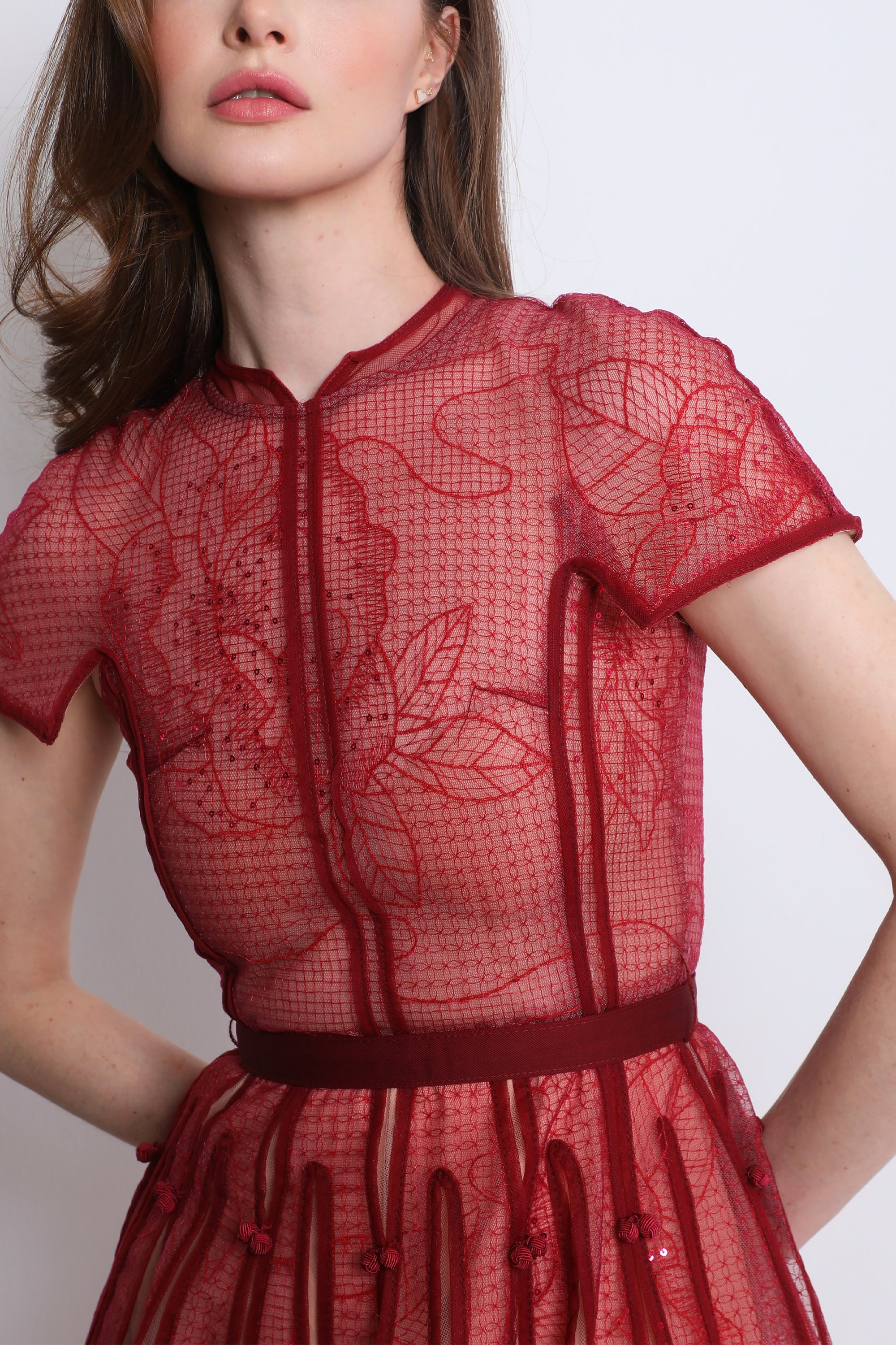 Pink Ghadeer Dress by Velton