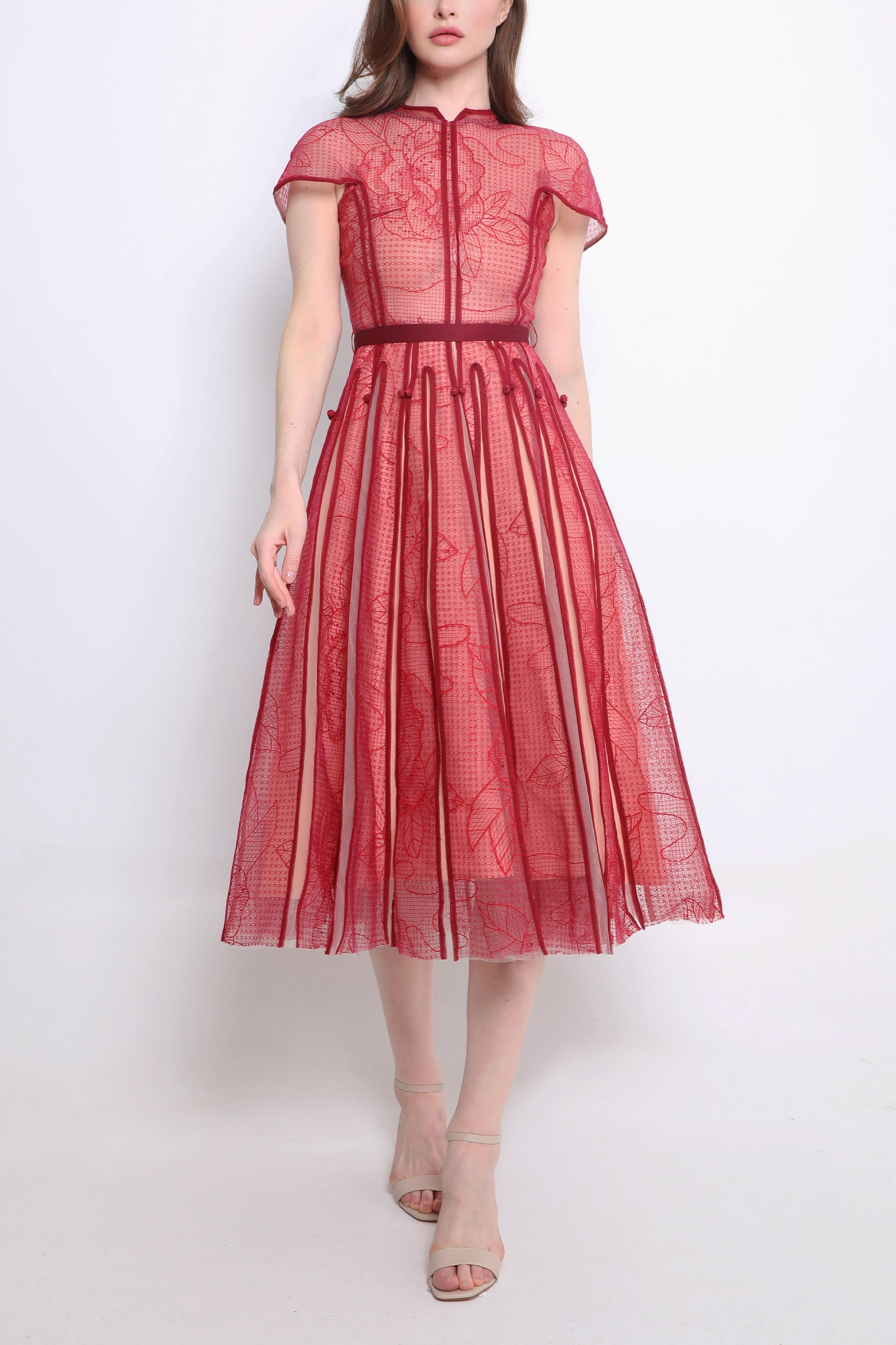 Pink Ghadeer Dress by Velton