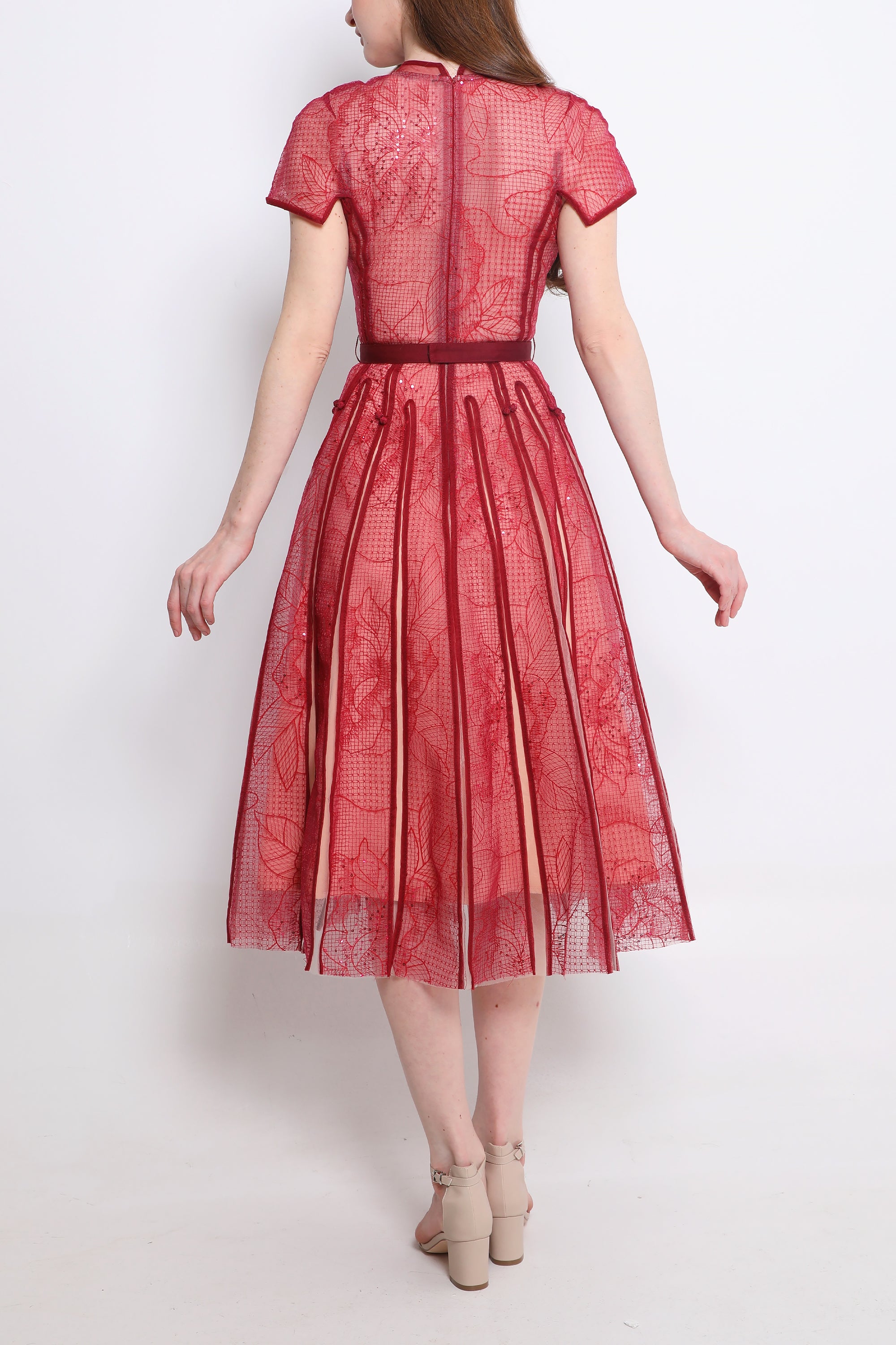 Pink Ghadeer Dress by Velton