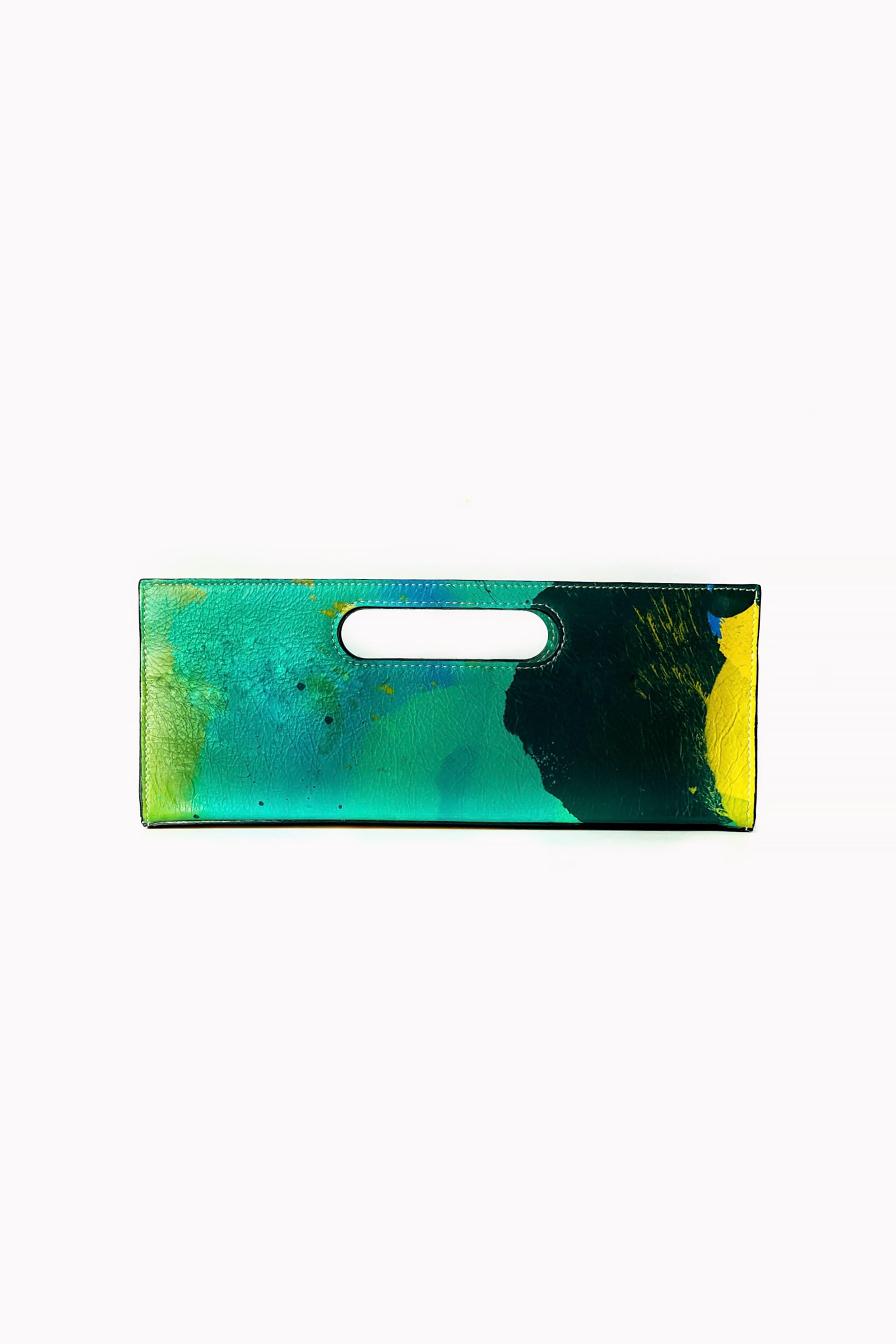 Multicolor Slim Art Clutch by Moski