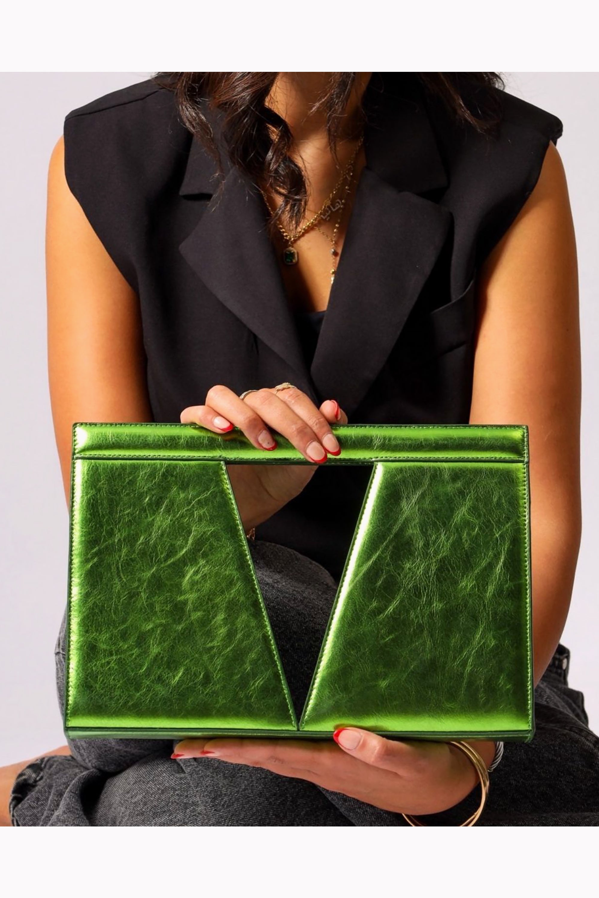 Green Twin Clutch by Moski