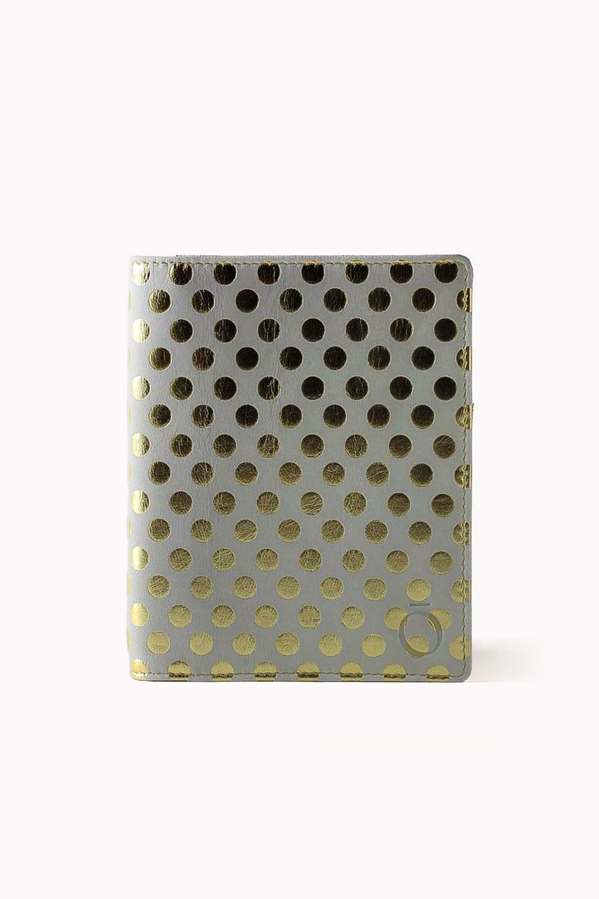 Gold Polka Dots Passport Holder by Moski