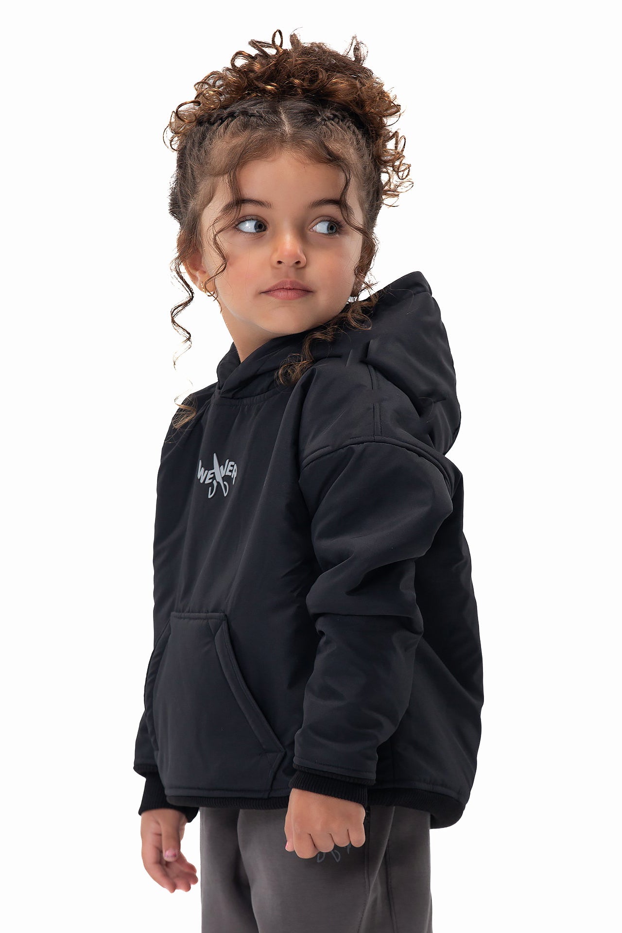 Kids' Black Snowy Hoodie By Weaver Design