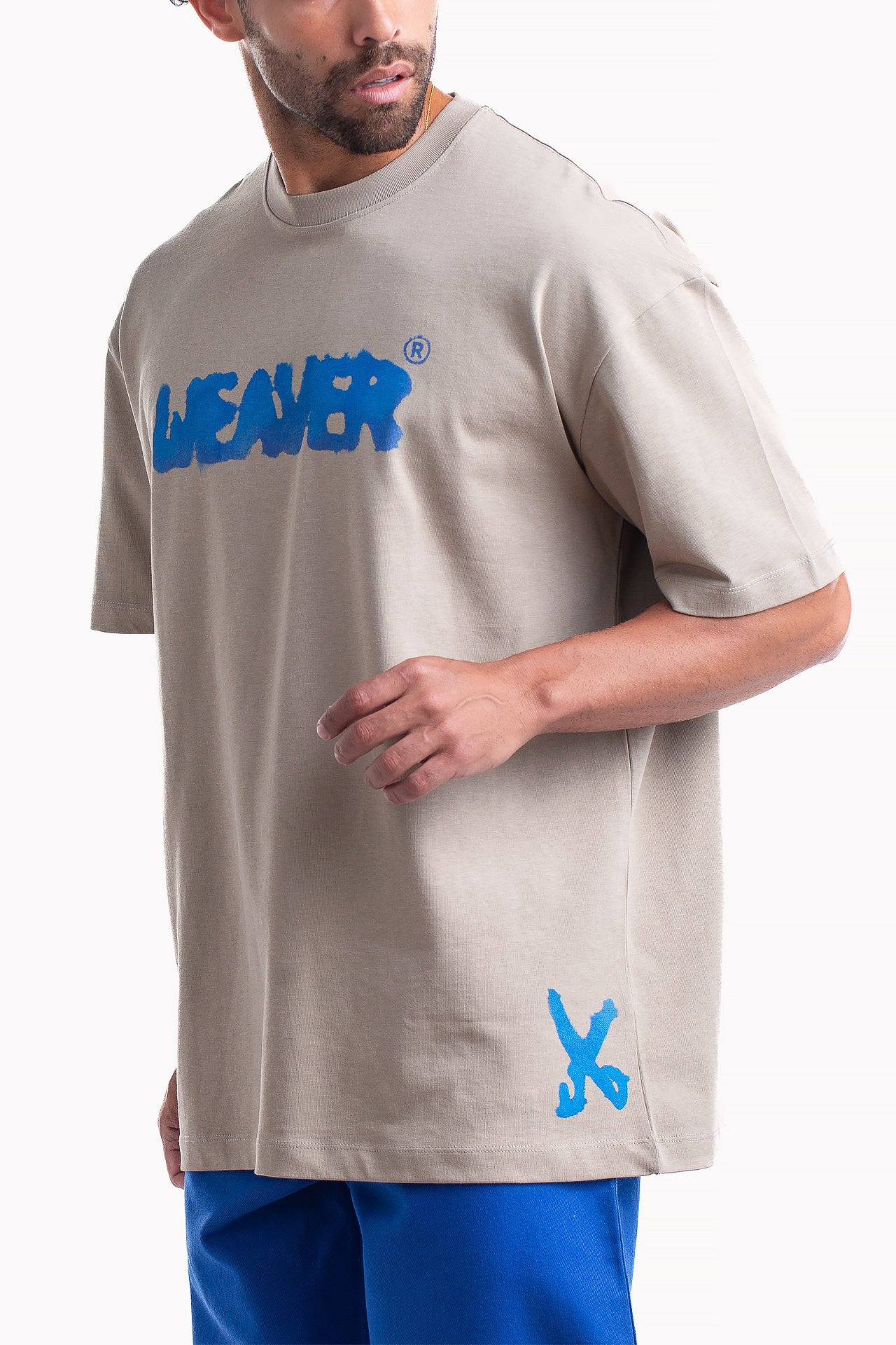 Light Grey Cotton Ink T-shirt by Weaver Design