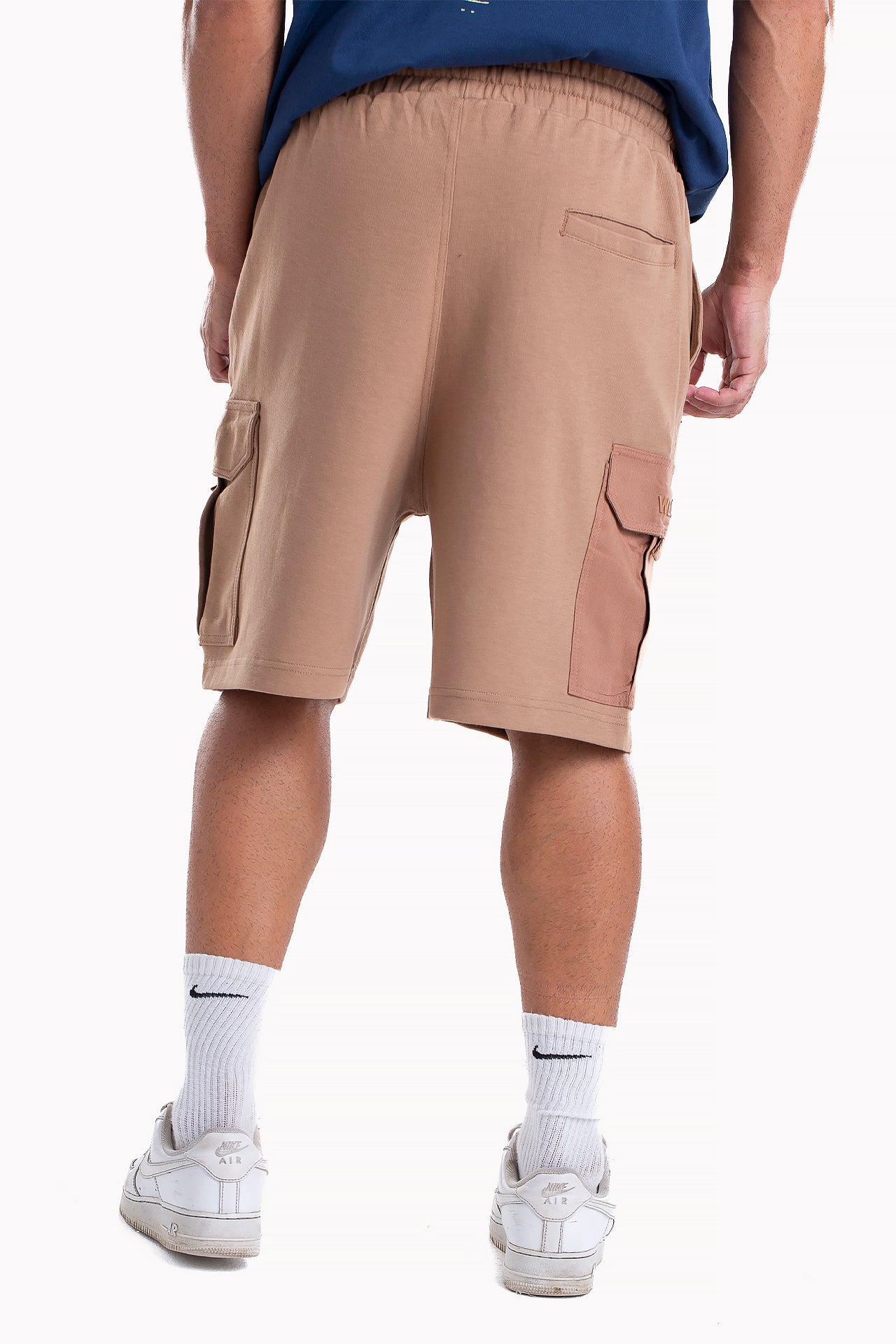 Brown Cotton Cargo Shorts by Weaver Design
