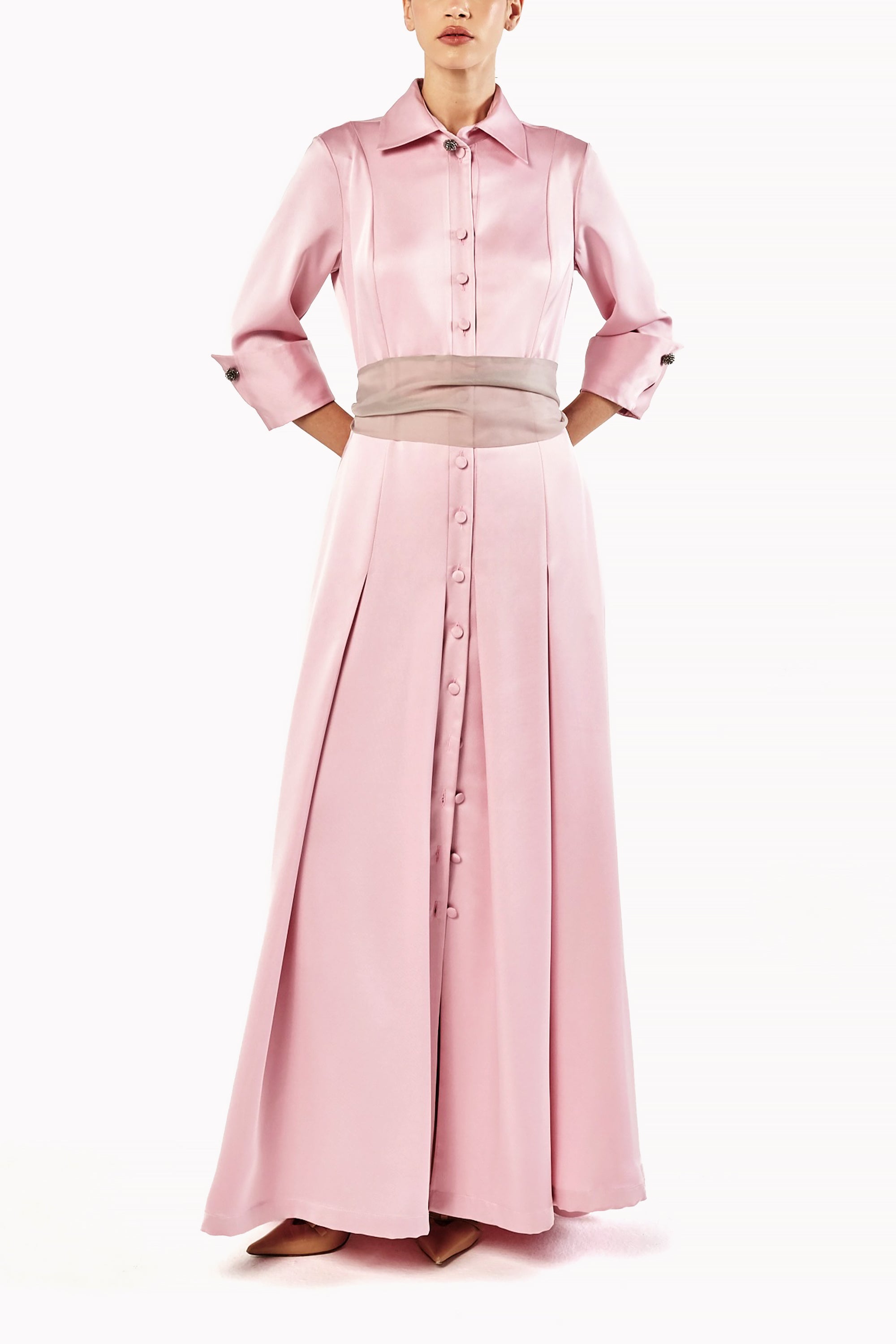 Pink Allegra Classic Shirt Dress by Baruni