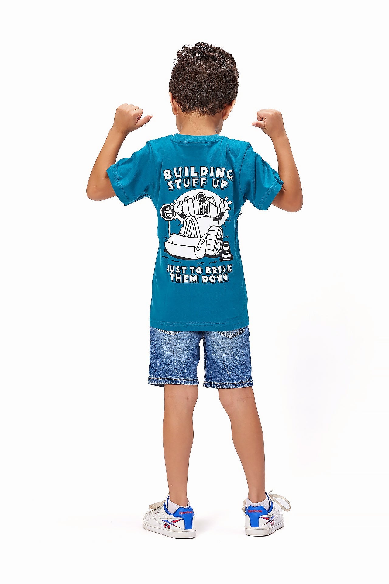 Kids Blue Build N Break T-shirt By In Your Shoe
