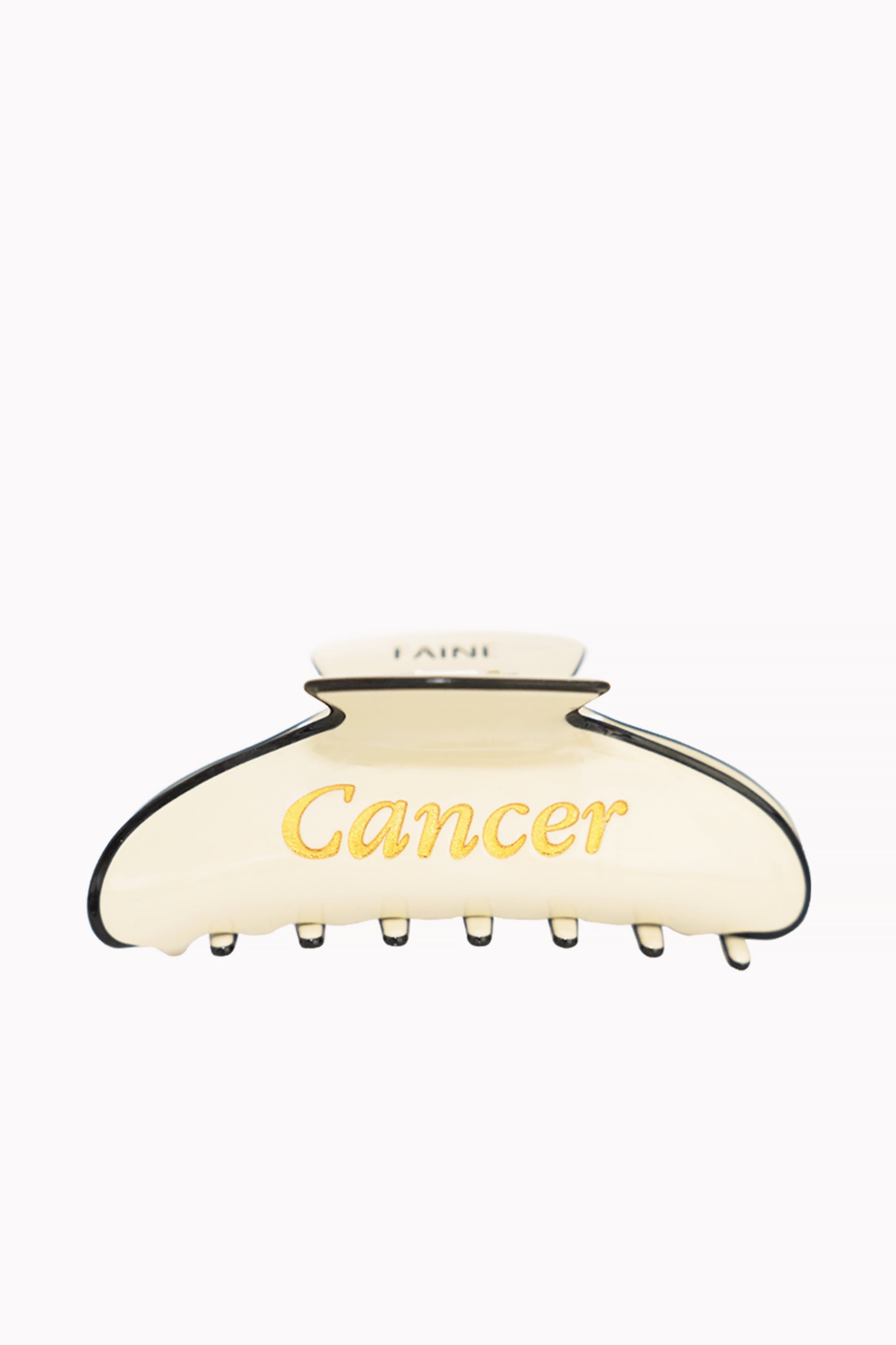 Off-White Cancer Engraved Hair Claw Clip by Faine