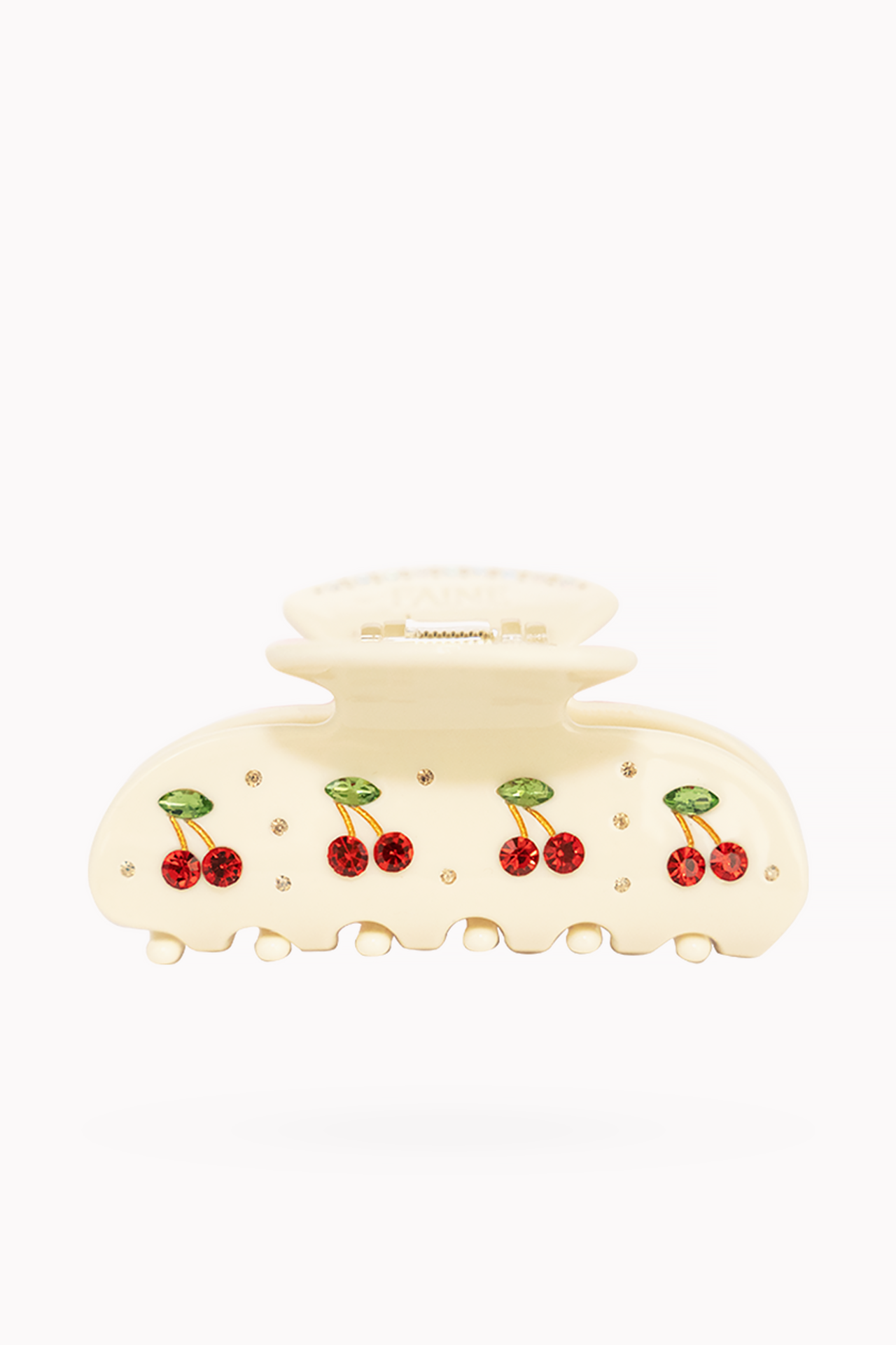 Ivory Cherry Gem Hair Claw Clip by Faine