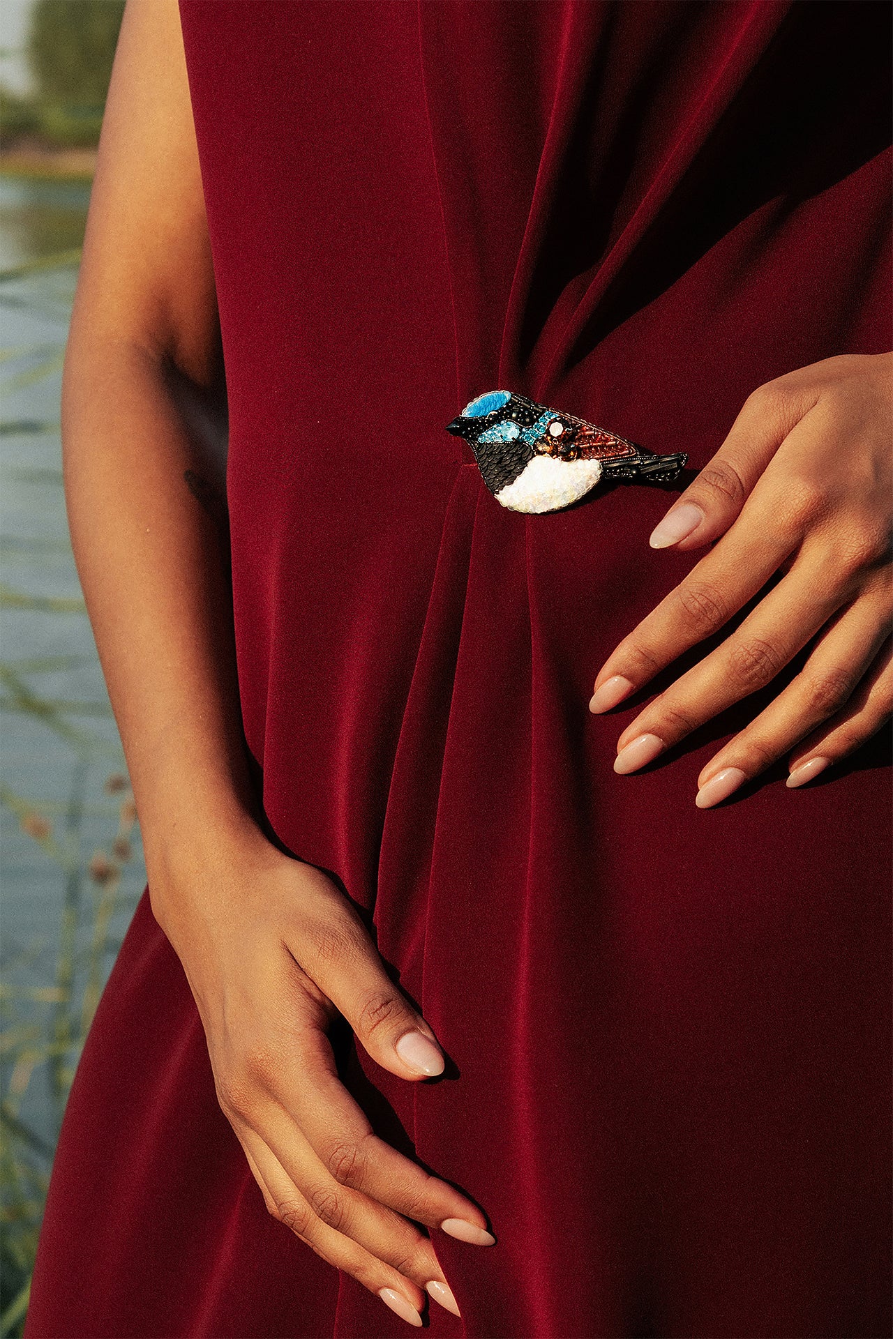 The Fairy Wren Burgundy Dress by Canava