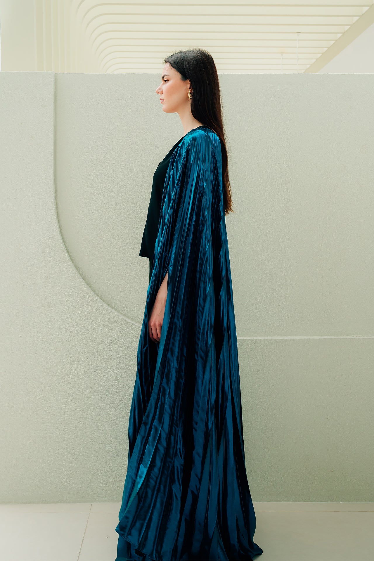 The Phoenix Metallic Teal Cape by Canava