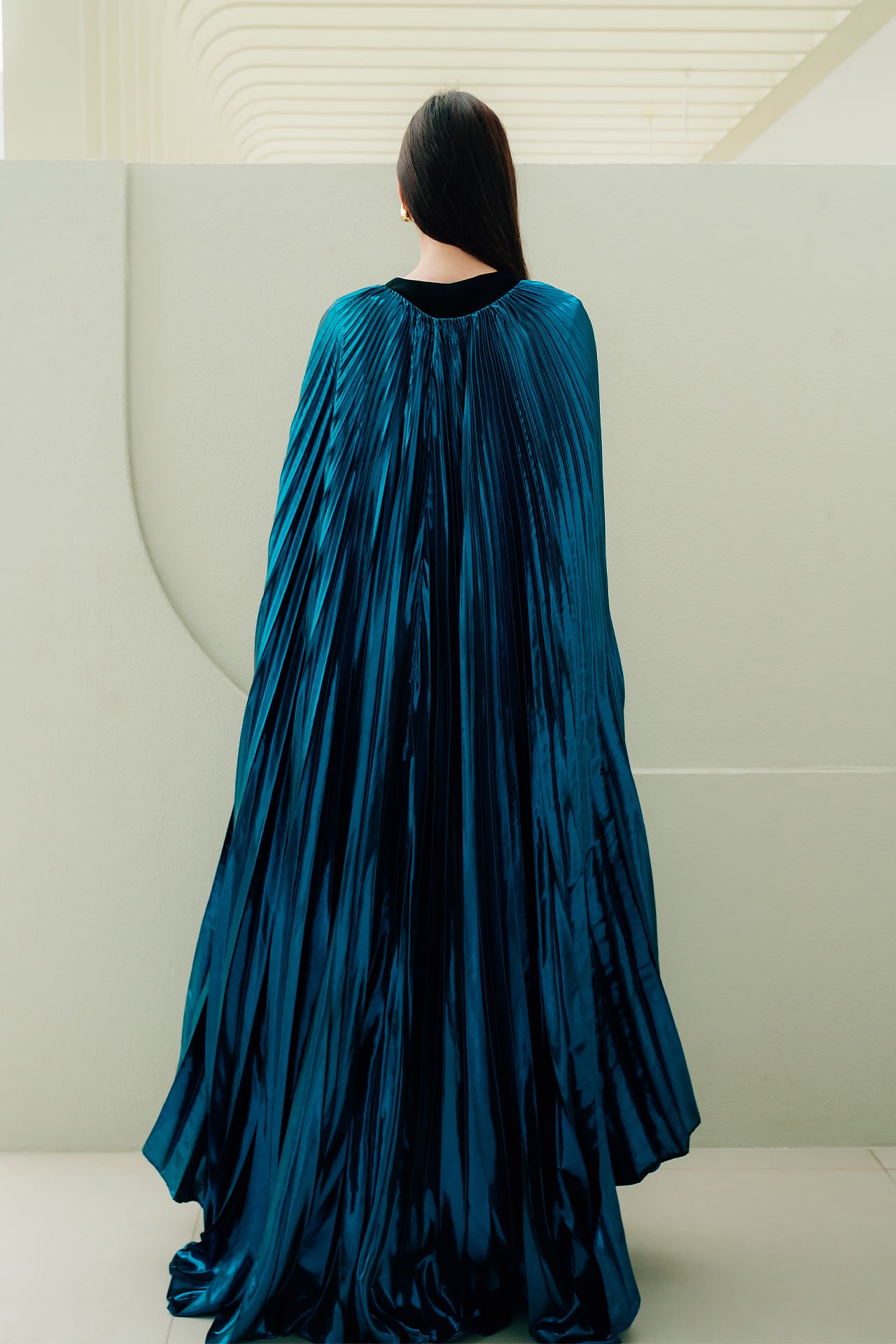 The Phoenix Metallic Teal Cape by Canava