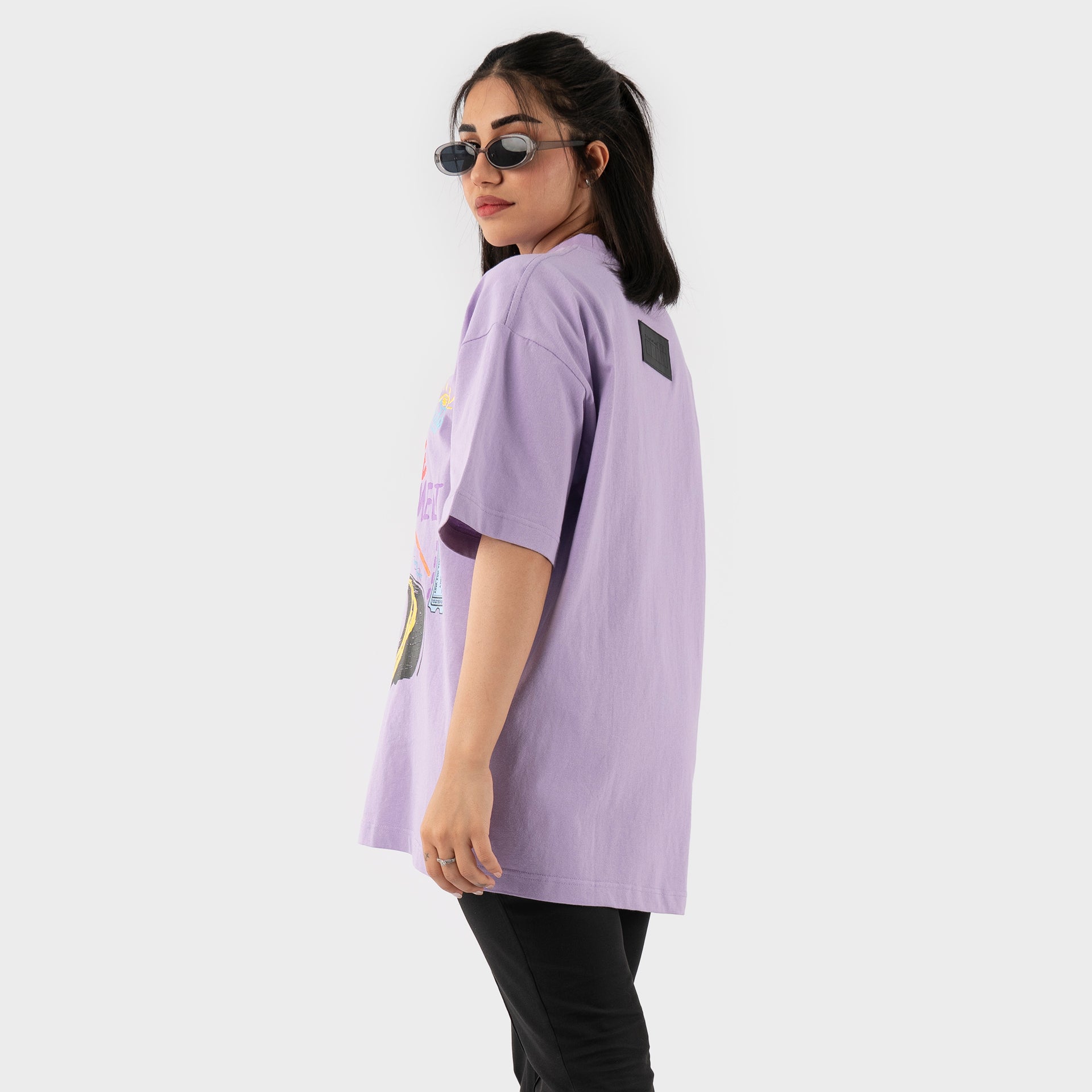Purple T-shirt With Front Print From Triple Four