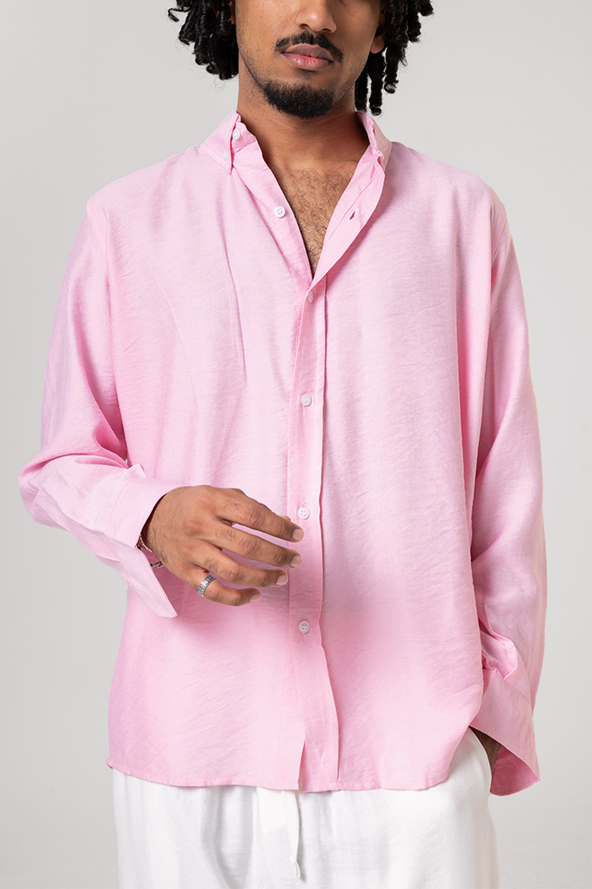 Pink Linen Shirt by Seemly