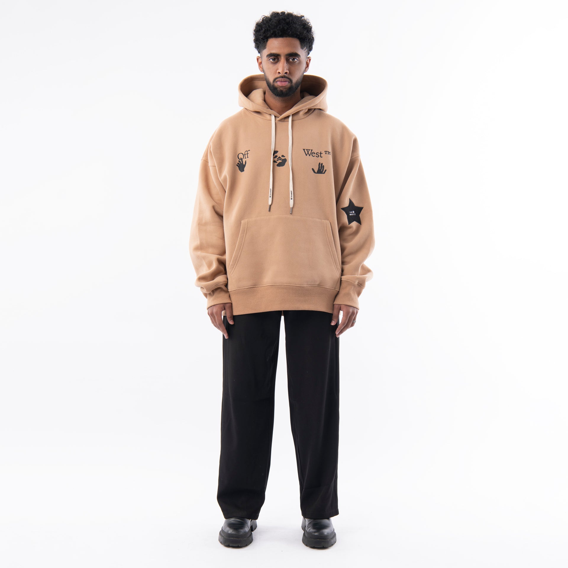 Beige Fake Hoodie From I'm West
