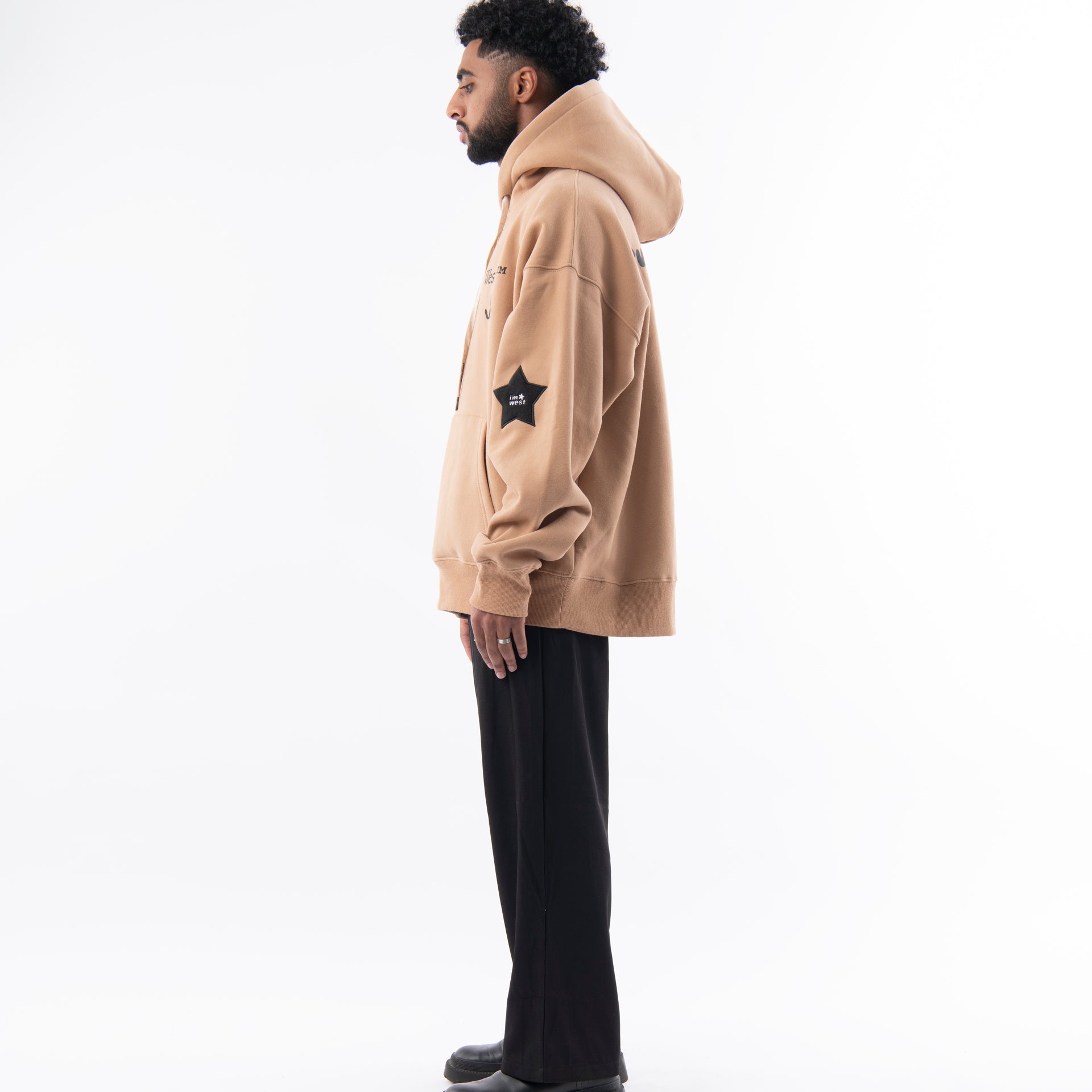 Beige Fake Hoodie From I'm West