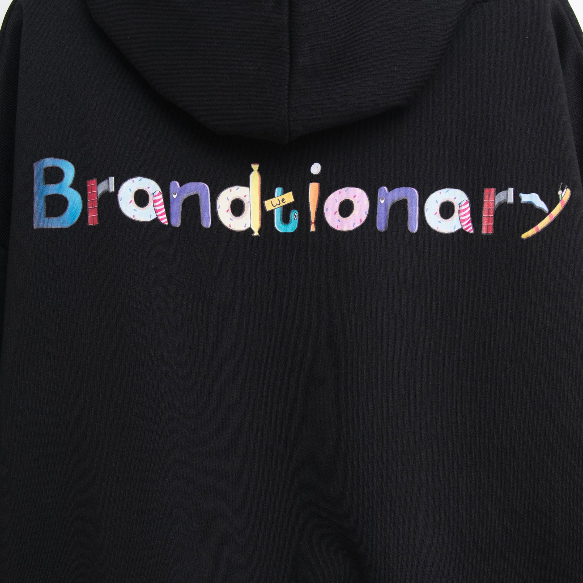 Black Hoodie with Paint Detail by BrandTionary