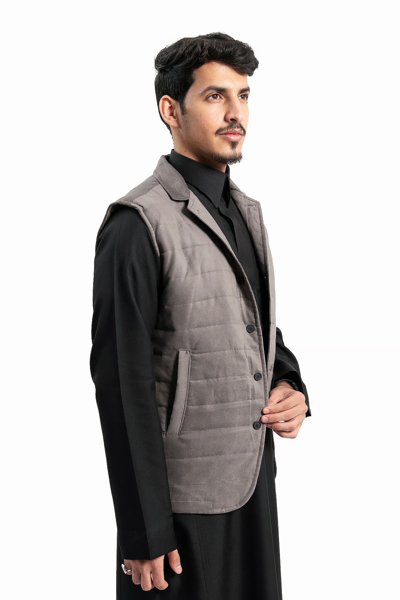 Men Gray Vest by WECRE8