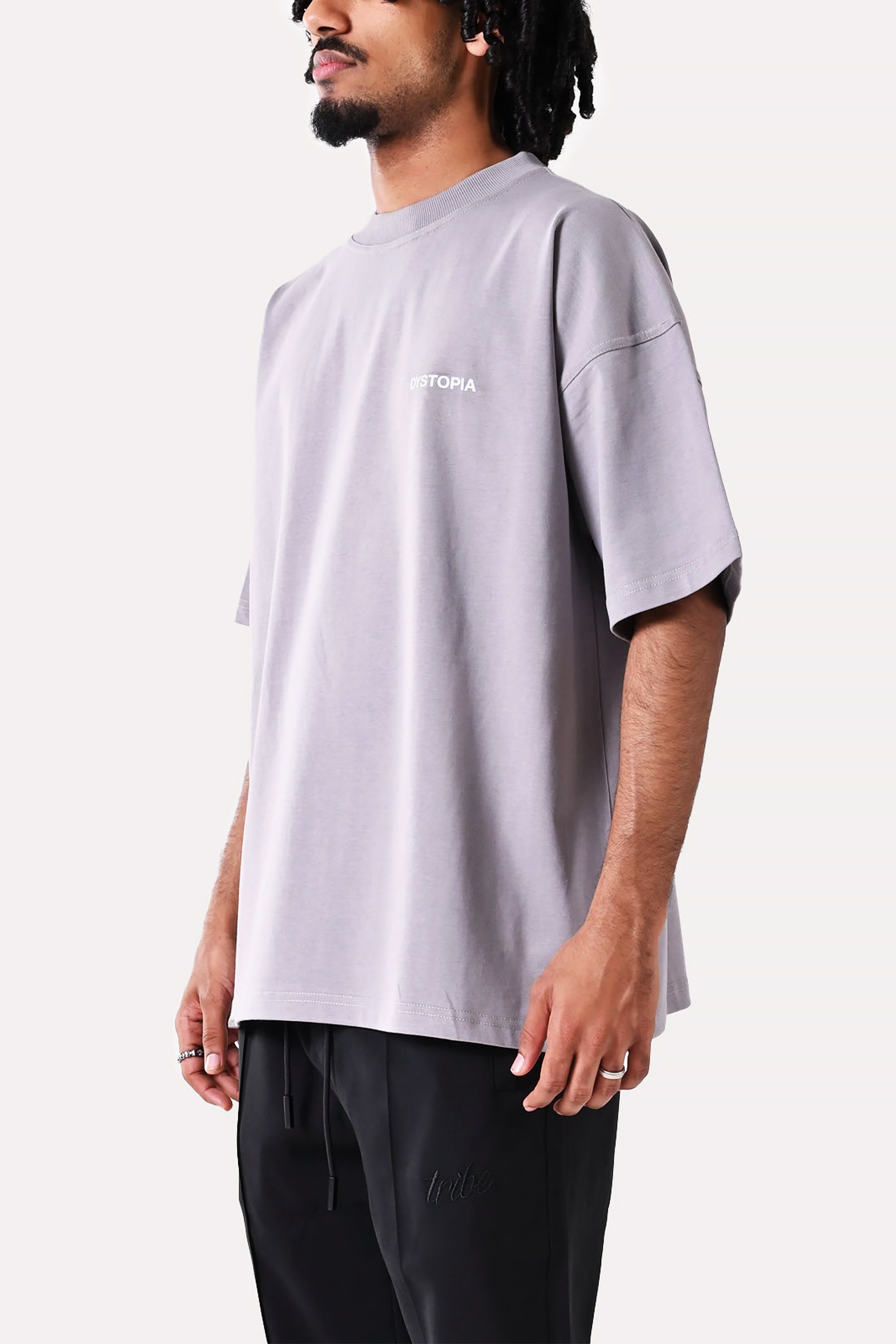 Grey Code Printed T-shirt by Dystopia