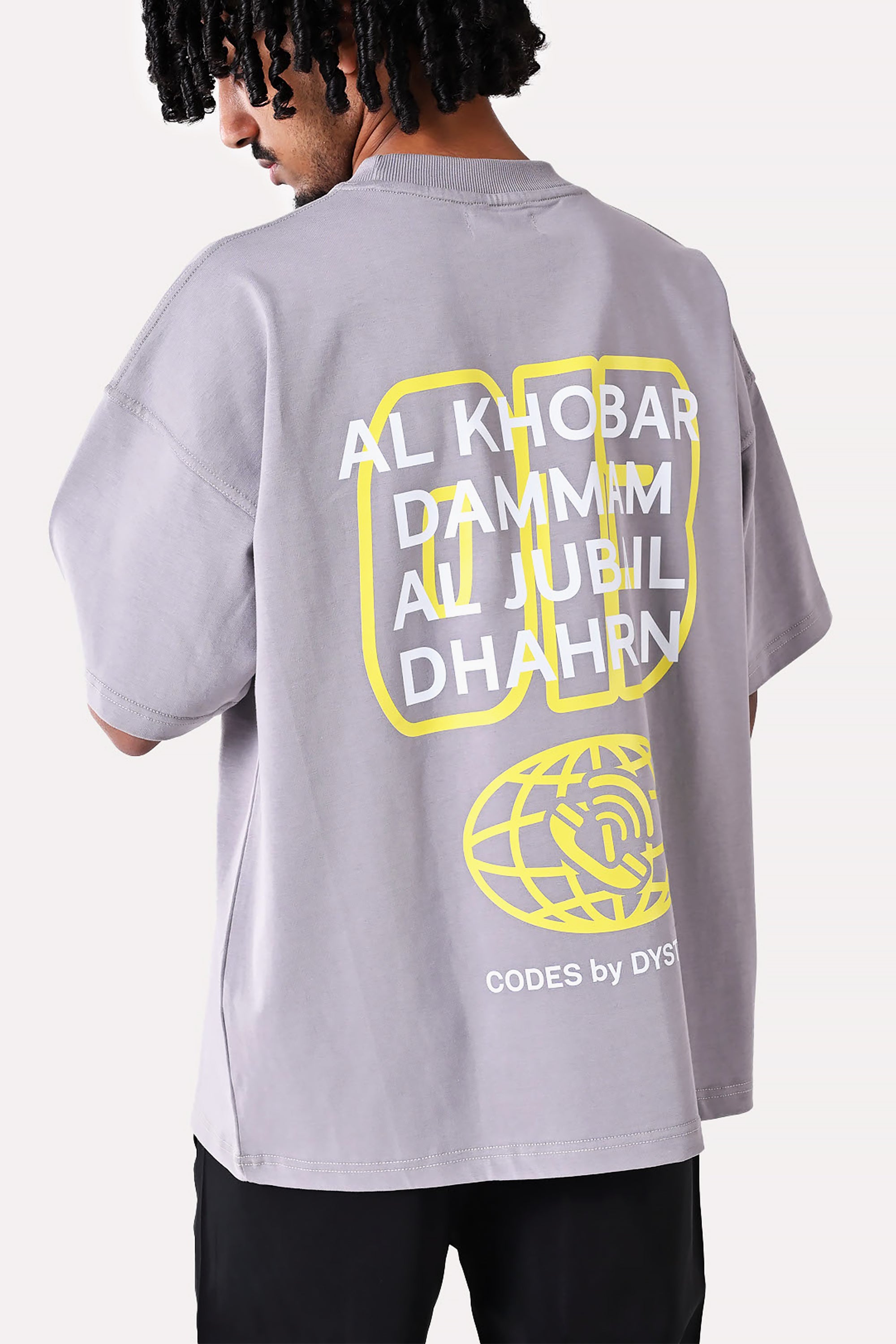Grey Code Printed T-shirt by Dystopia