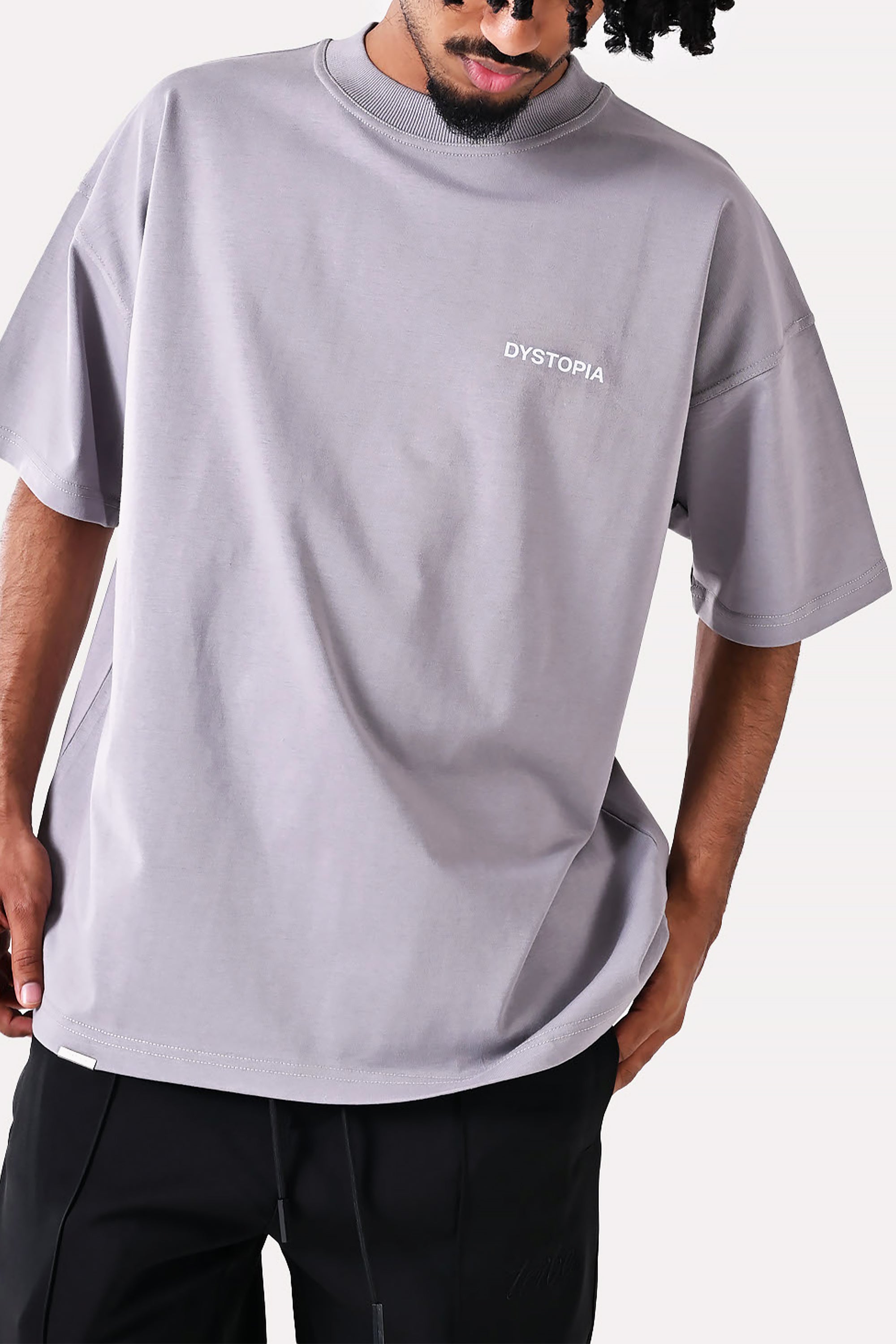 Grey Code Printed T-shirt by Dystopia