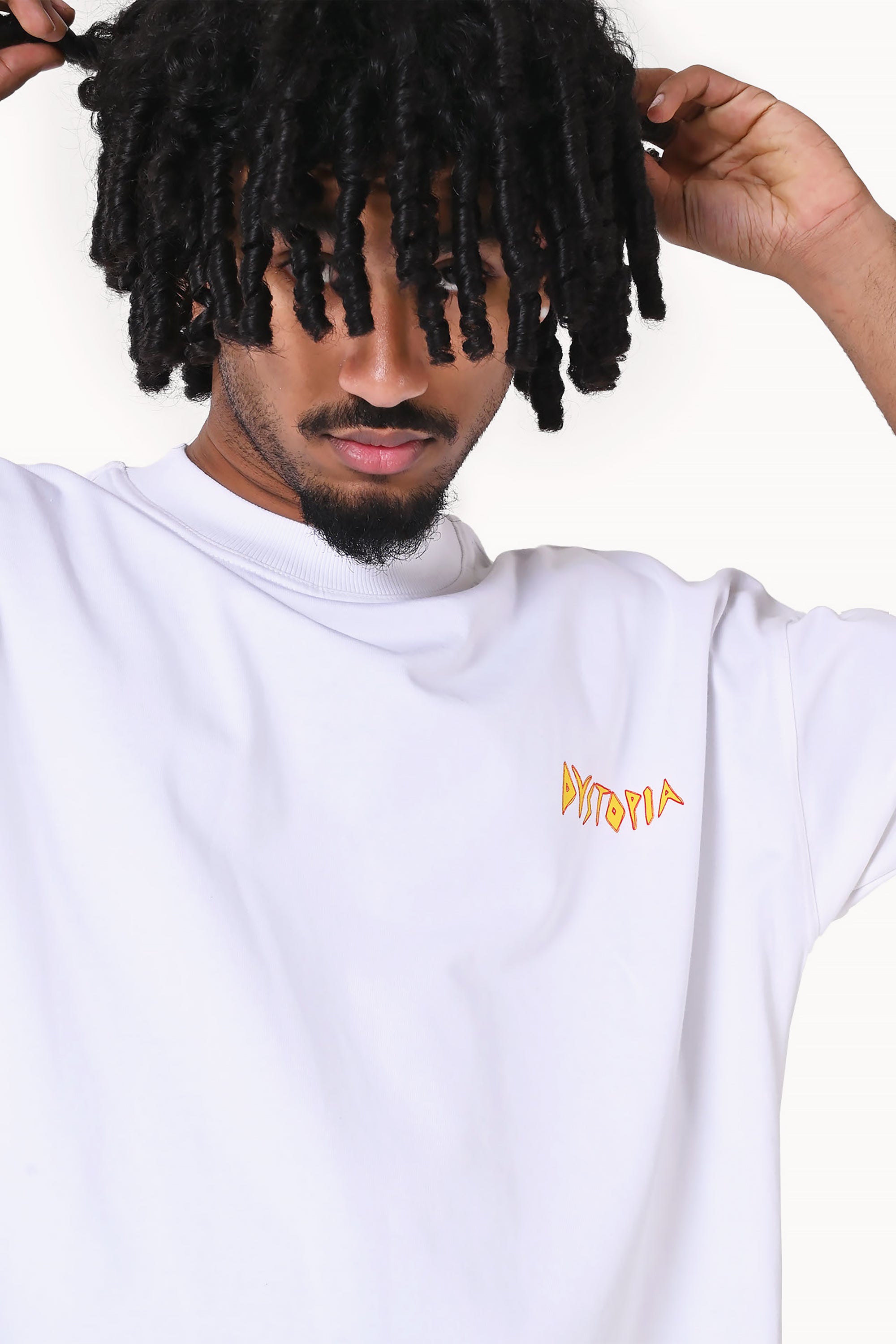 White Mindset Printed T-shirt by Dystopia