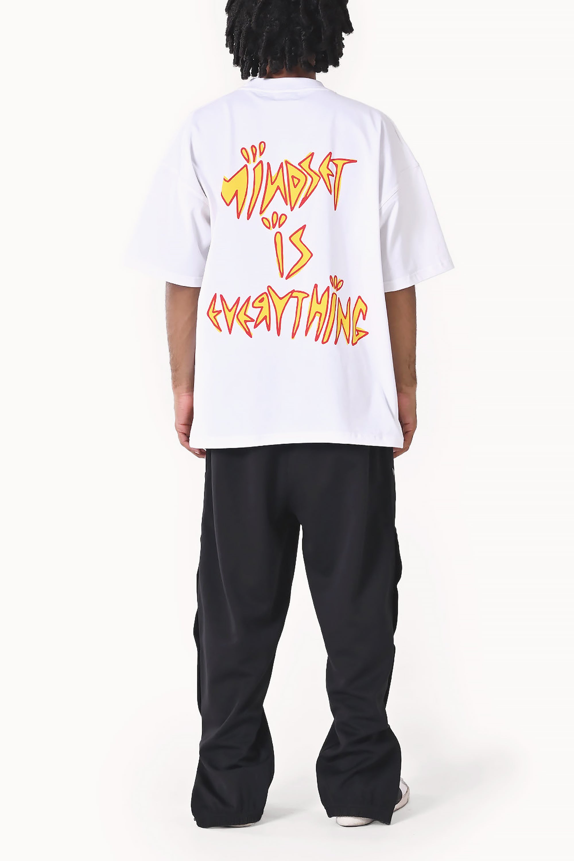 White Mindset Printed T-shirt by Dystopia