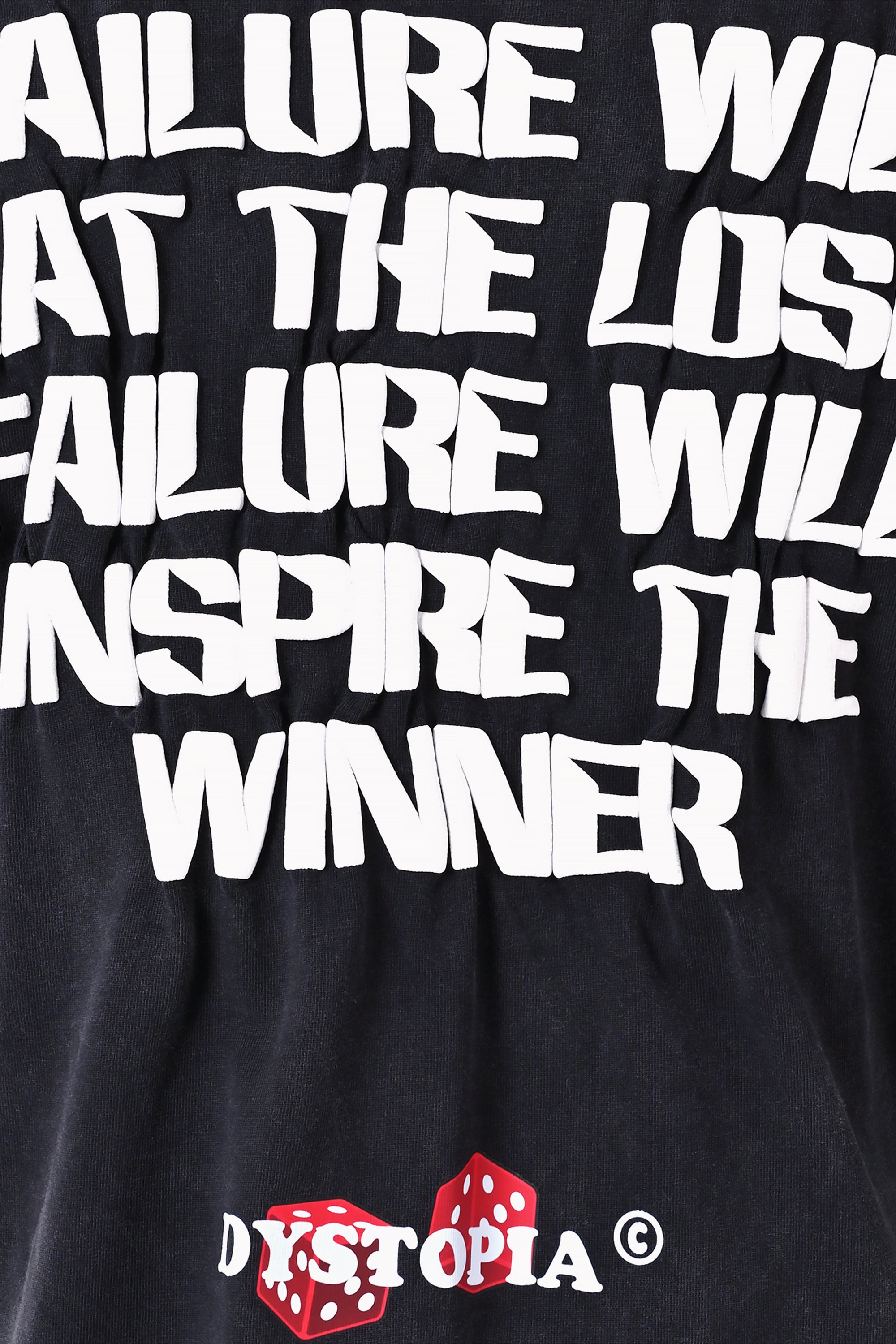 Grey Washed Failure Printed T-shirt by Dystopia