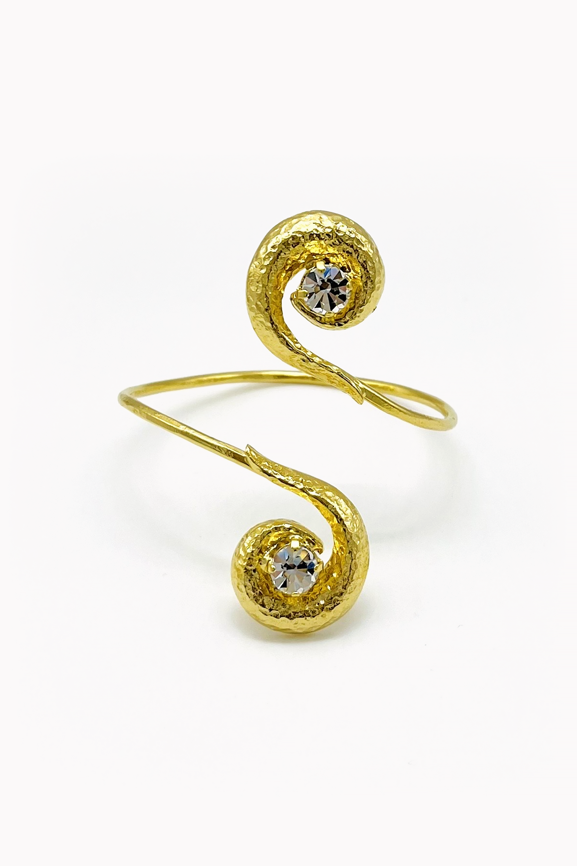 Gold Handmade Swirling Bracelet by M Collection