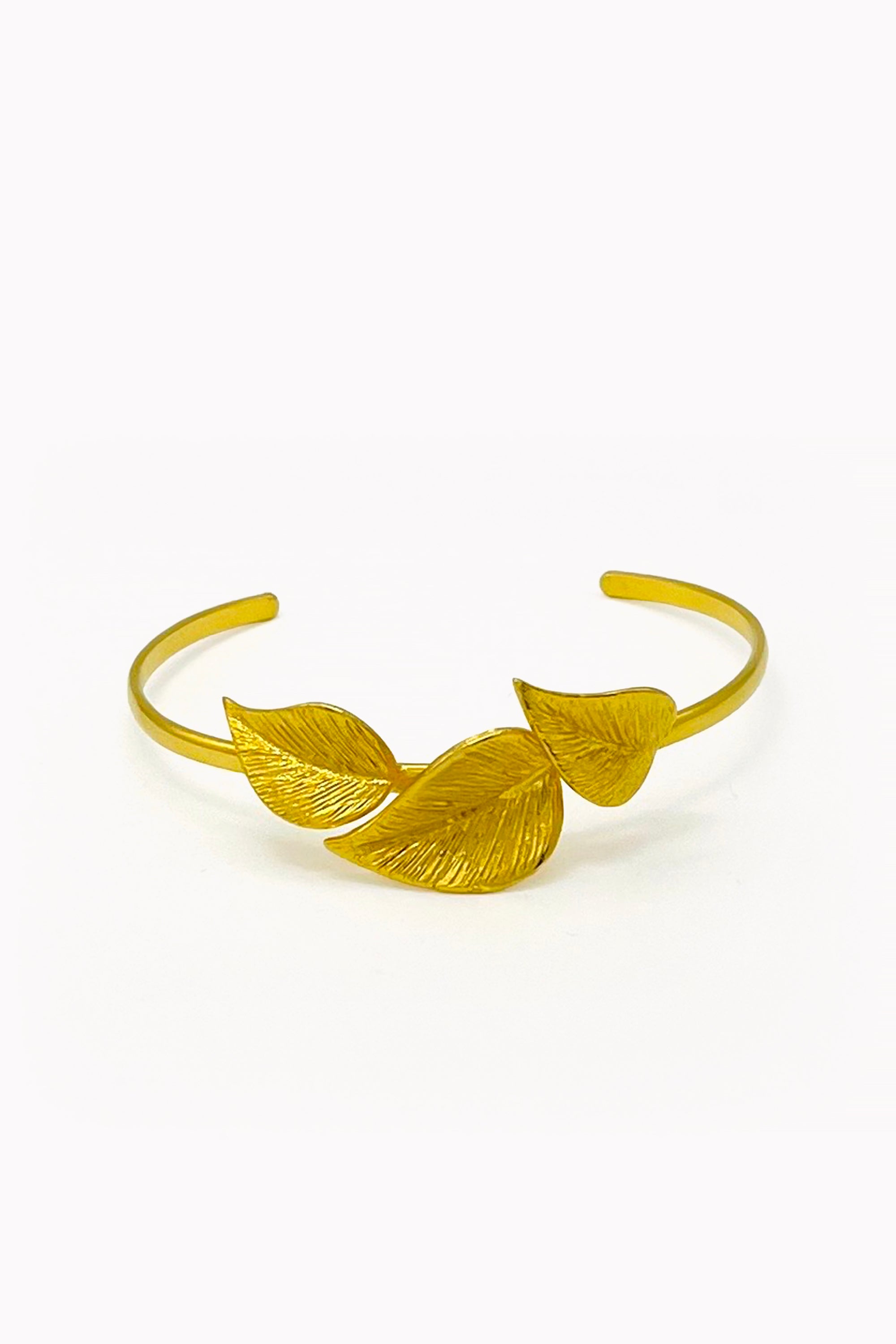 Gold Handmade Leaf Bracelet by M Collection