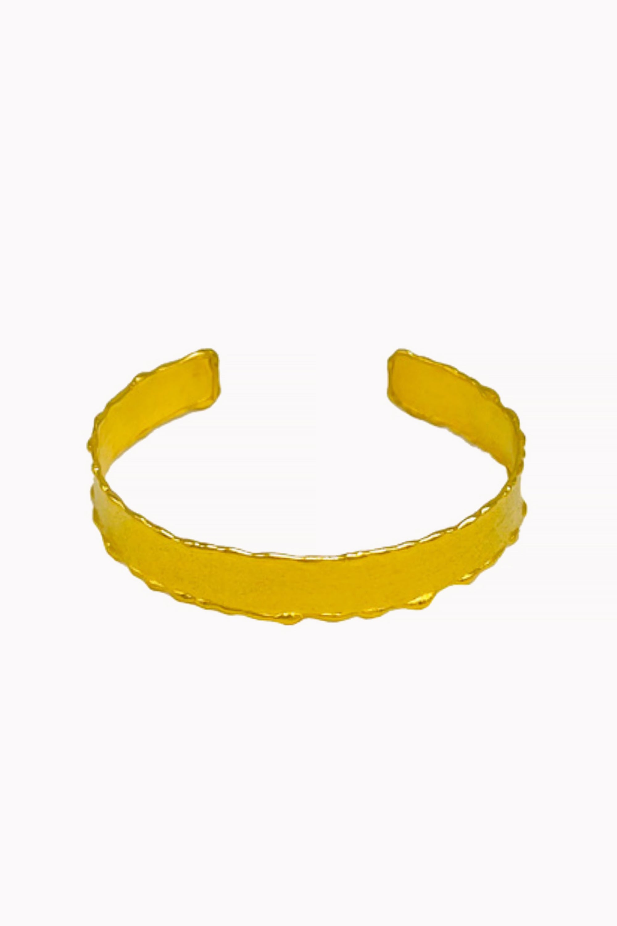 Gold Handmade Scalloped Bracelet by M Collection