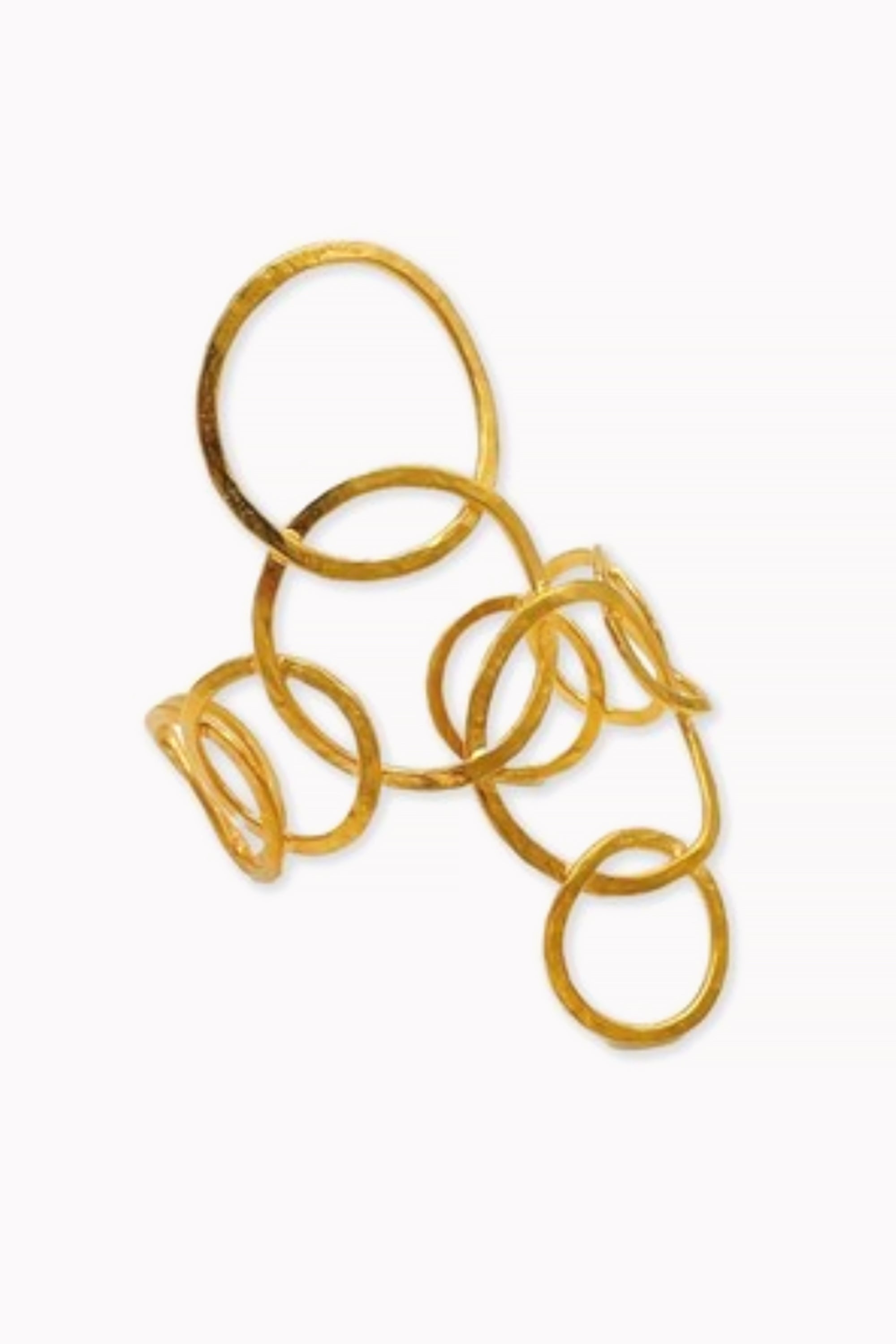 Gold Handmade Interlocked Bracelet by M Collection