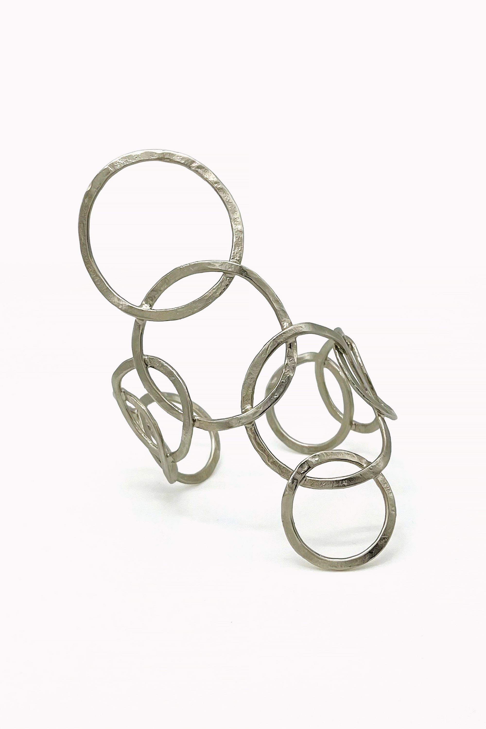 Silver Handmade Interlocked Bracelet by M Collection