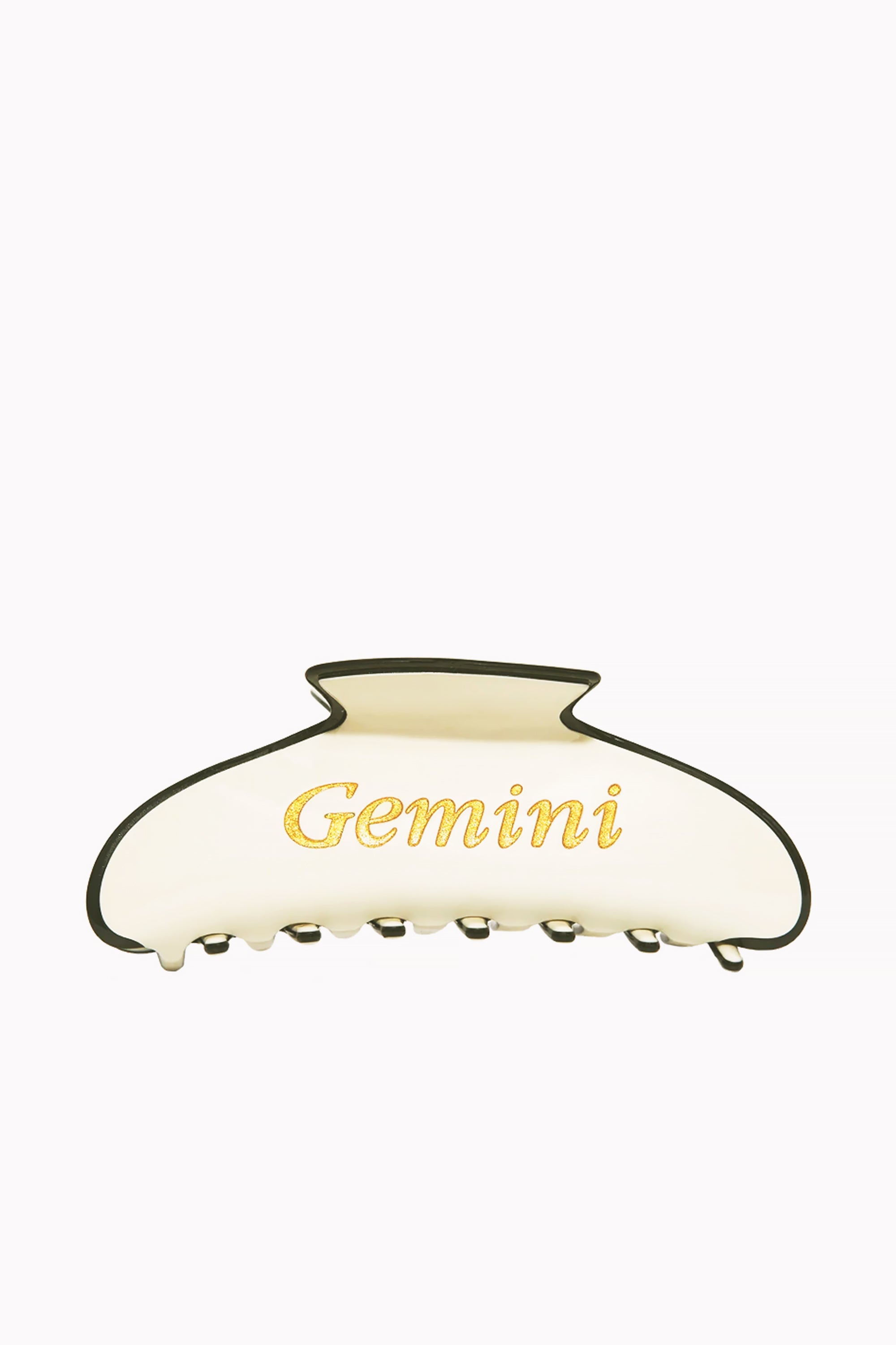 Off-White Gemini Engraved Hair Claw Clip by Faine