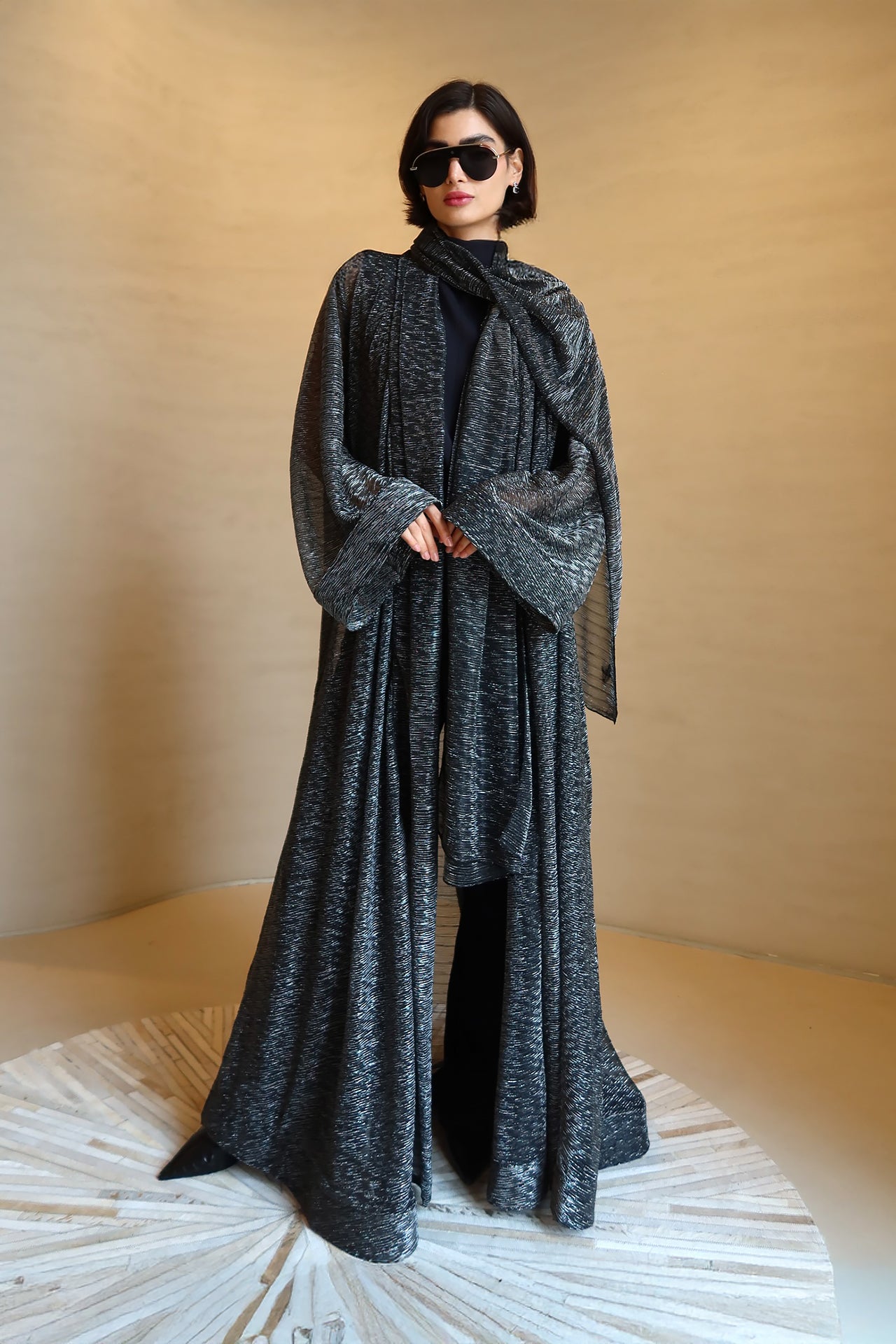Black Glitter Abaya by F.Lounge
