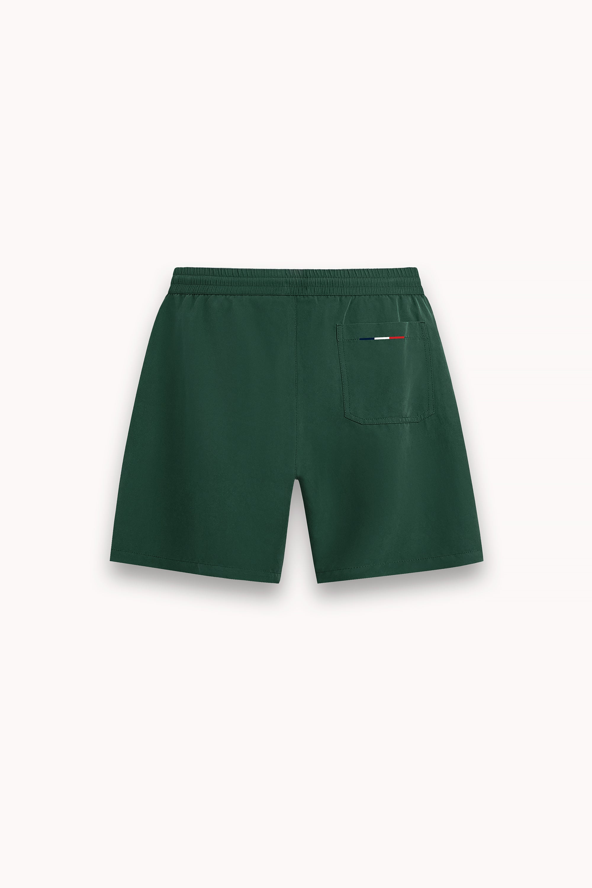 Dark Green Printed "Pardon" Shorts by The Shashka Syndicate